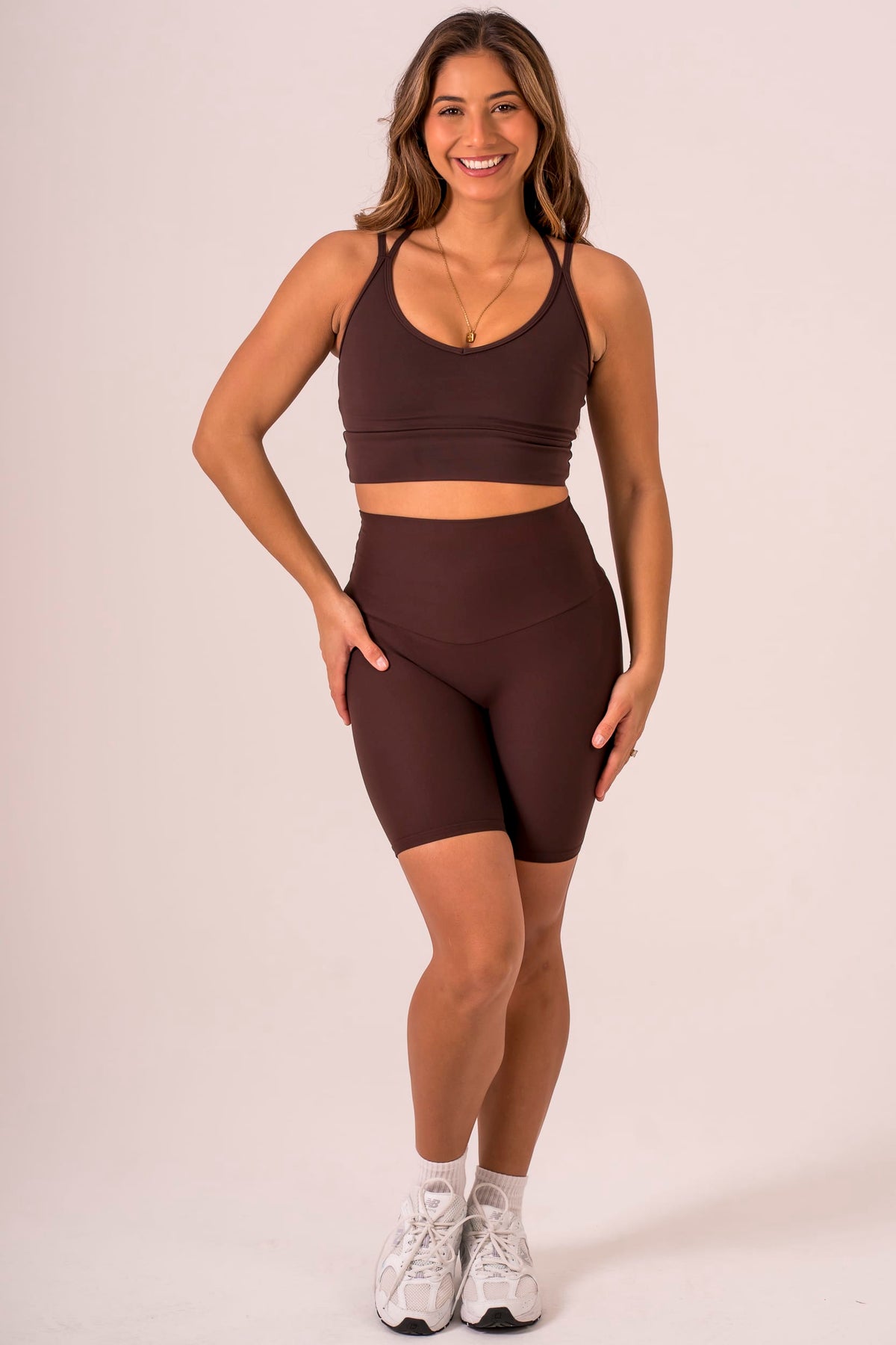 Espresso Dynamic Pocket Band Booty Shorts
