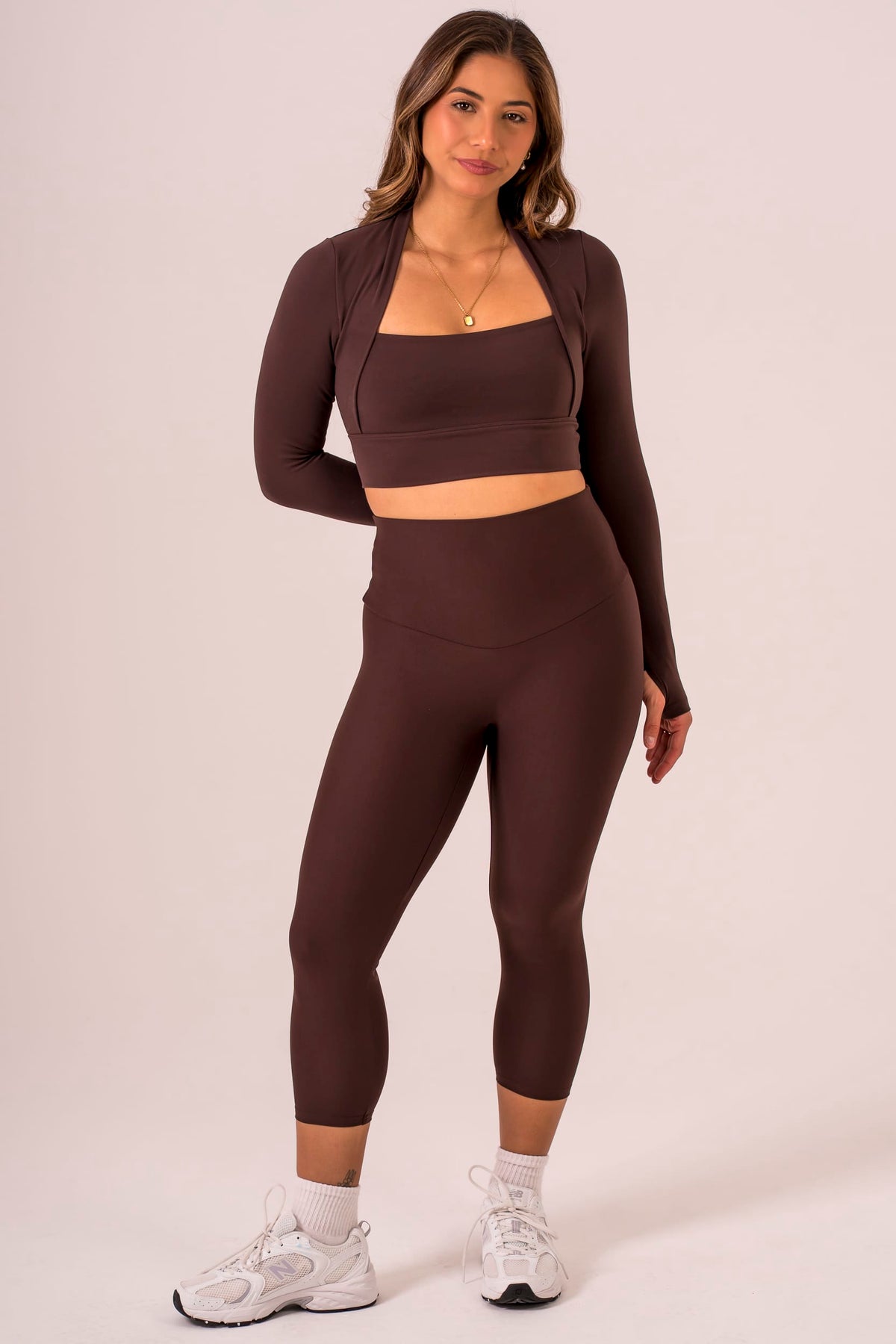 Espresso Dynamic Pocket Band Capri Leggings