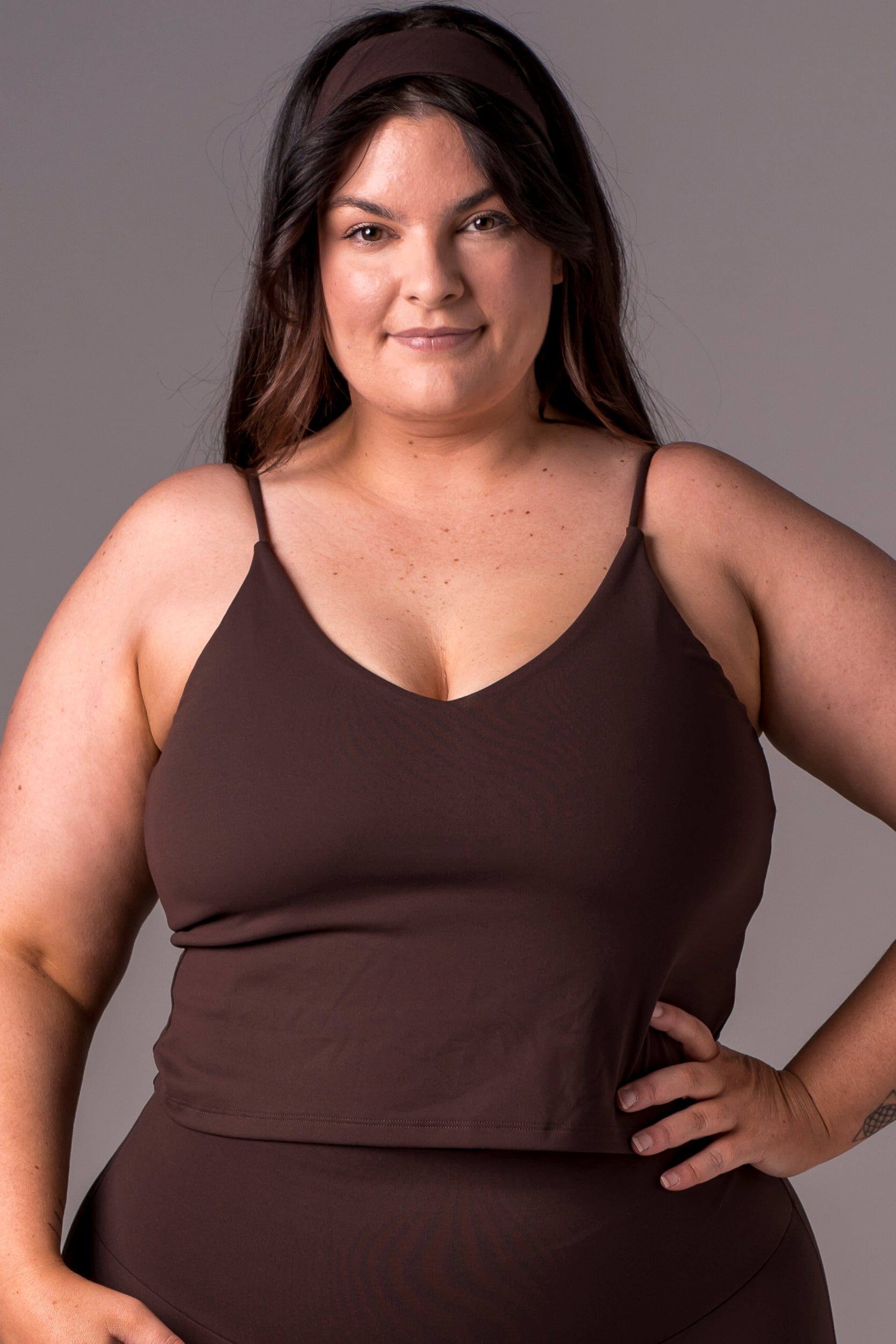 Espresso Luxe Longline Crop