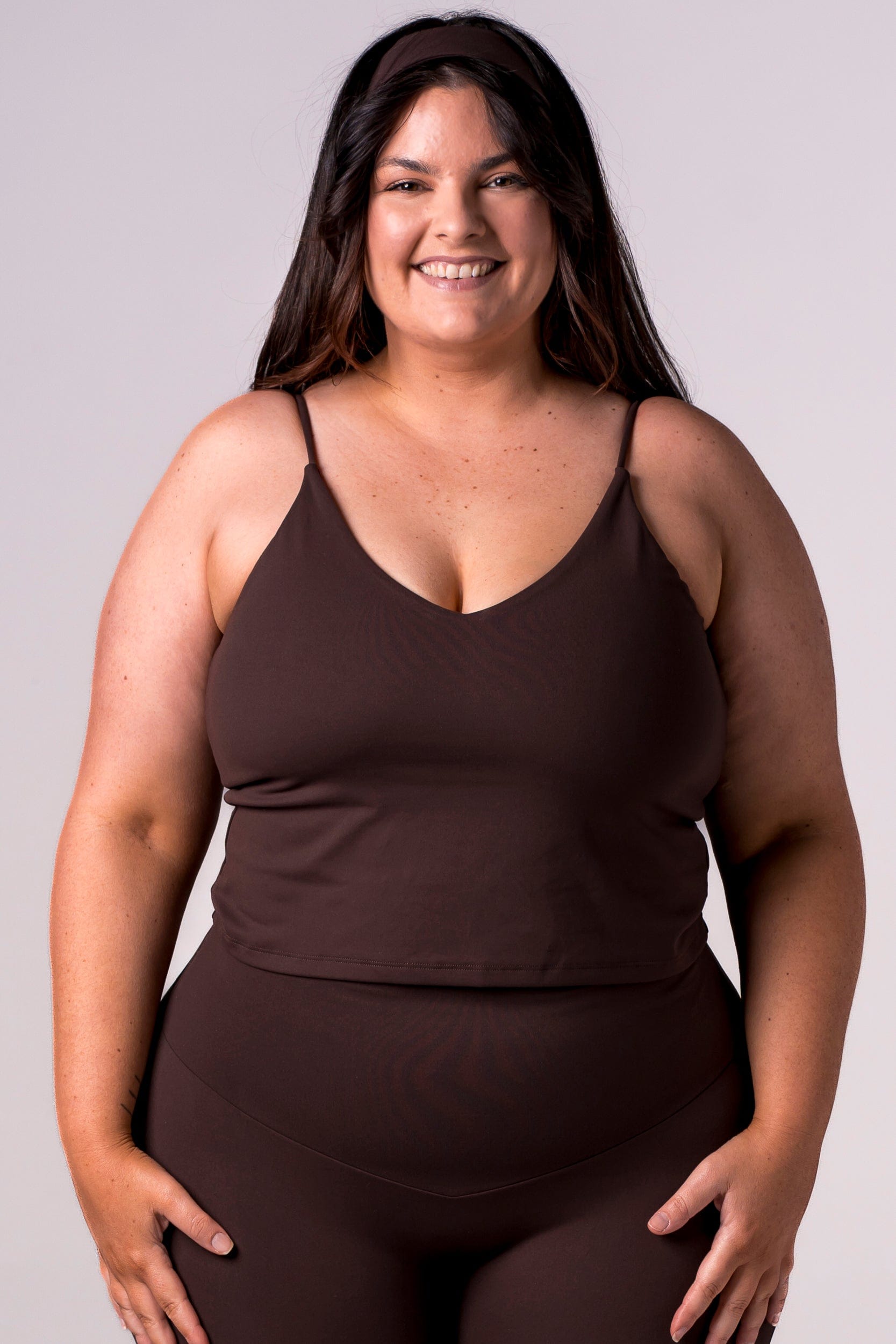 Espresso Luxe Longline Crop