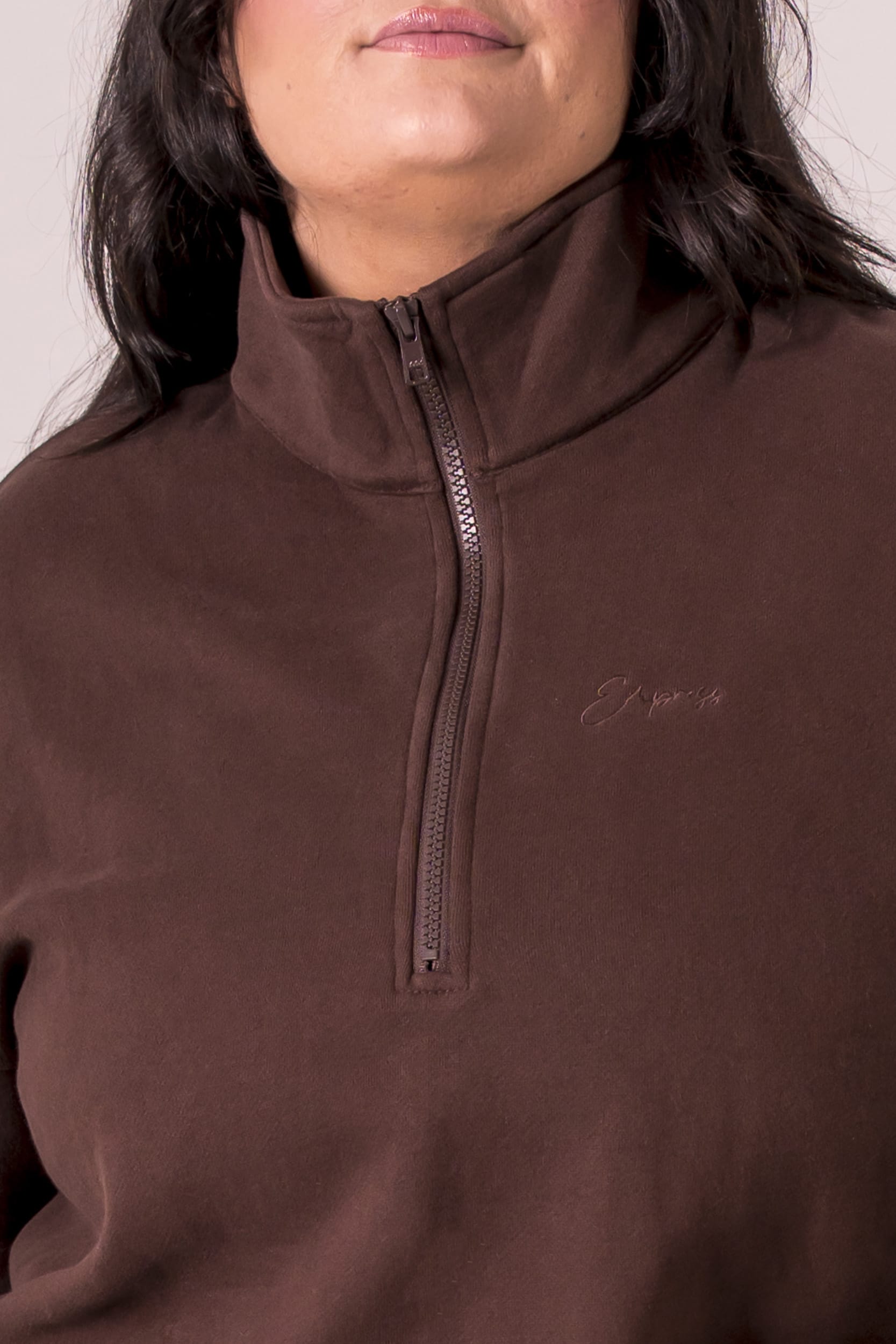 Espresso Quarter Zip Sweater