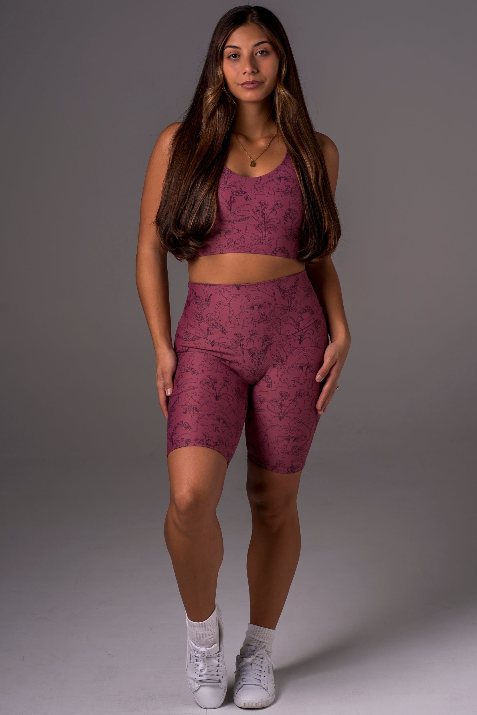 Fairy Garden Dynamic High Waisted Bike Shorts