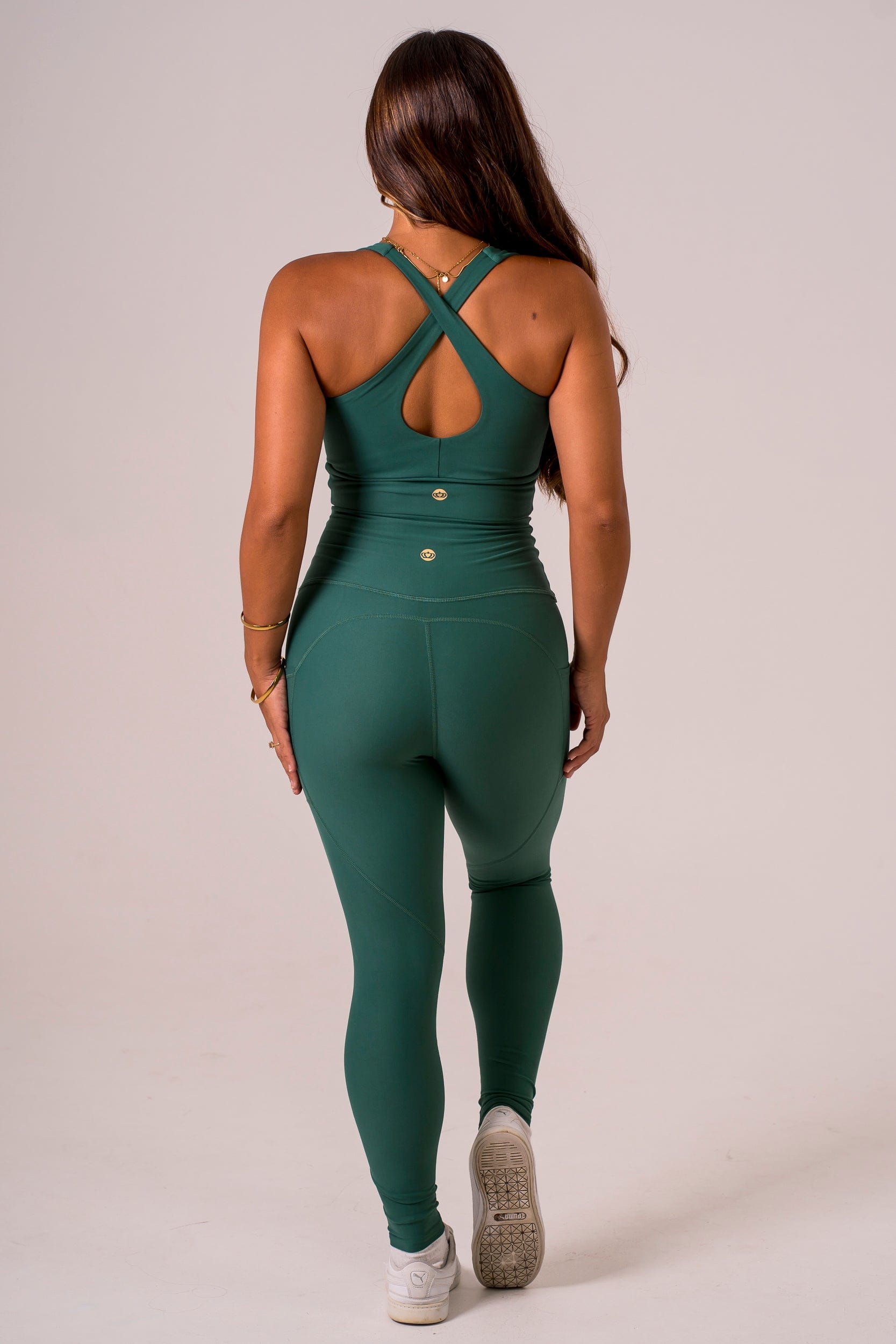 Forest Dynamic High Waisted Pocket Shaper Ankle Biter Leggings