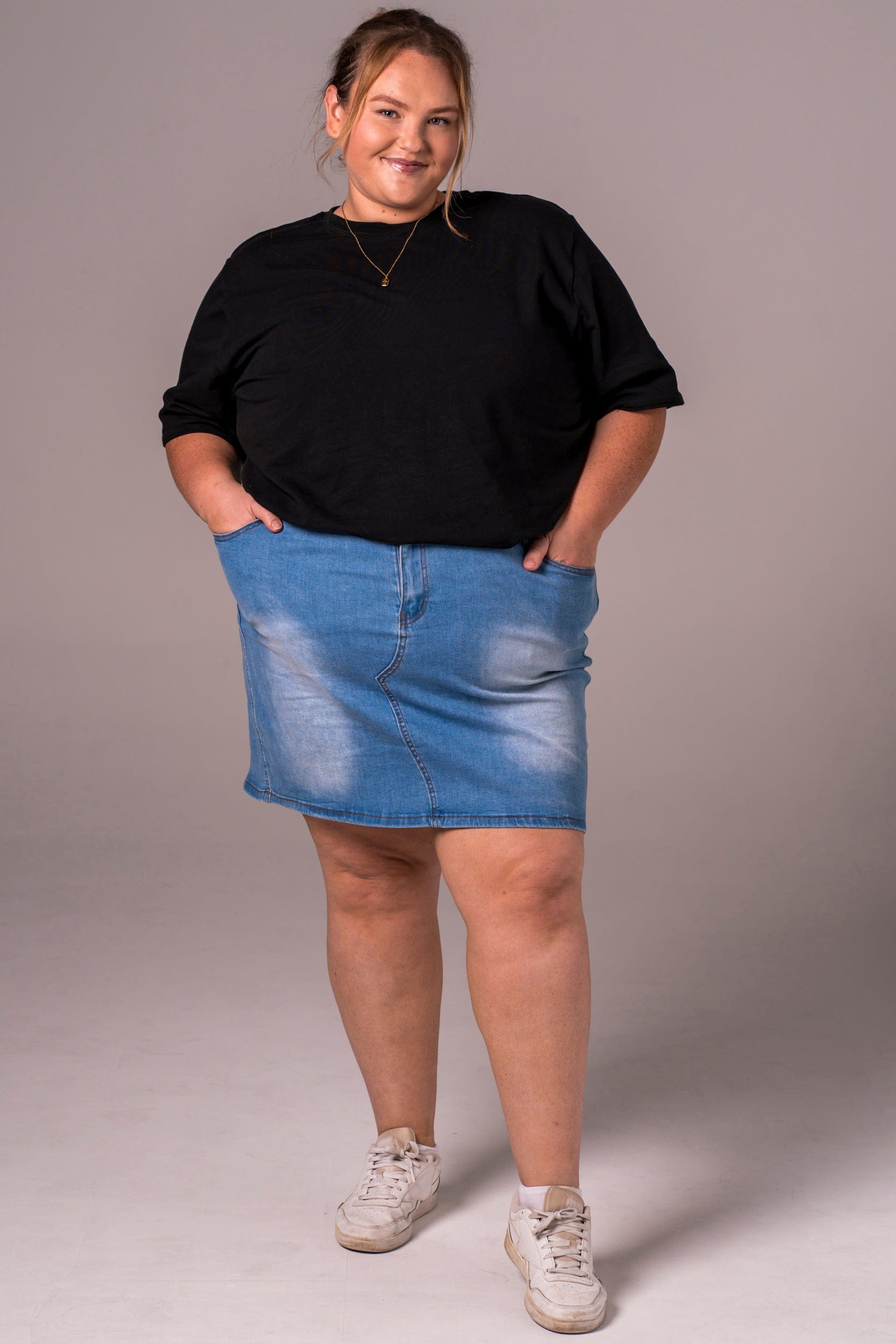 Light Denim Skirt - Mini