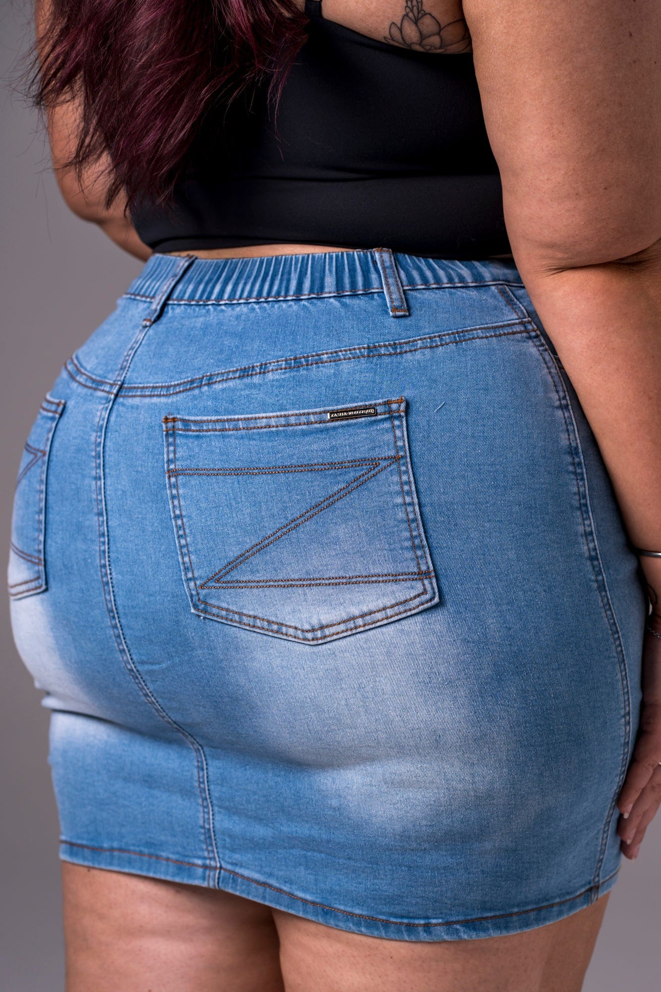 Light Denim Skirt - Mini