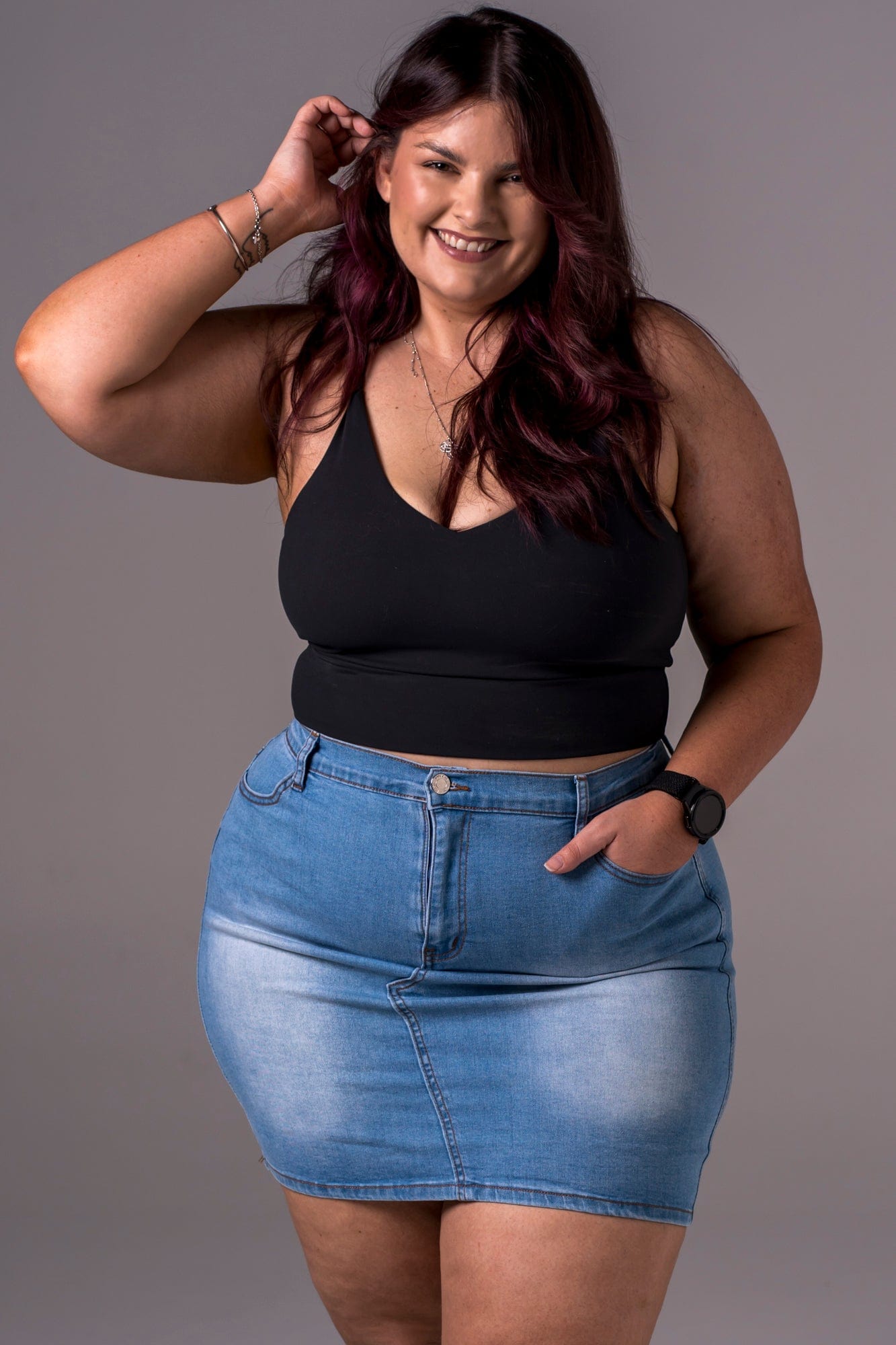 Light Denim Skirt - Mini