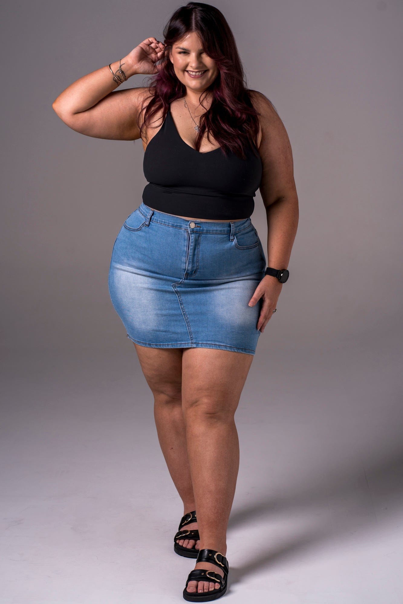 Light Denim Skirt - Mini