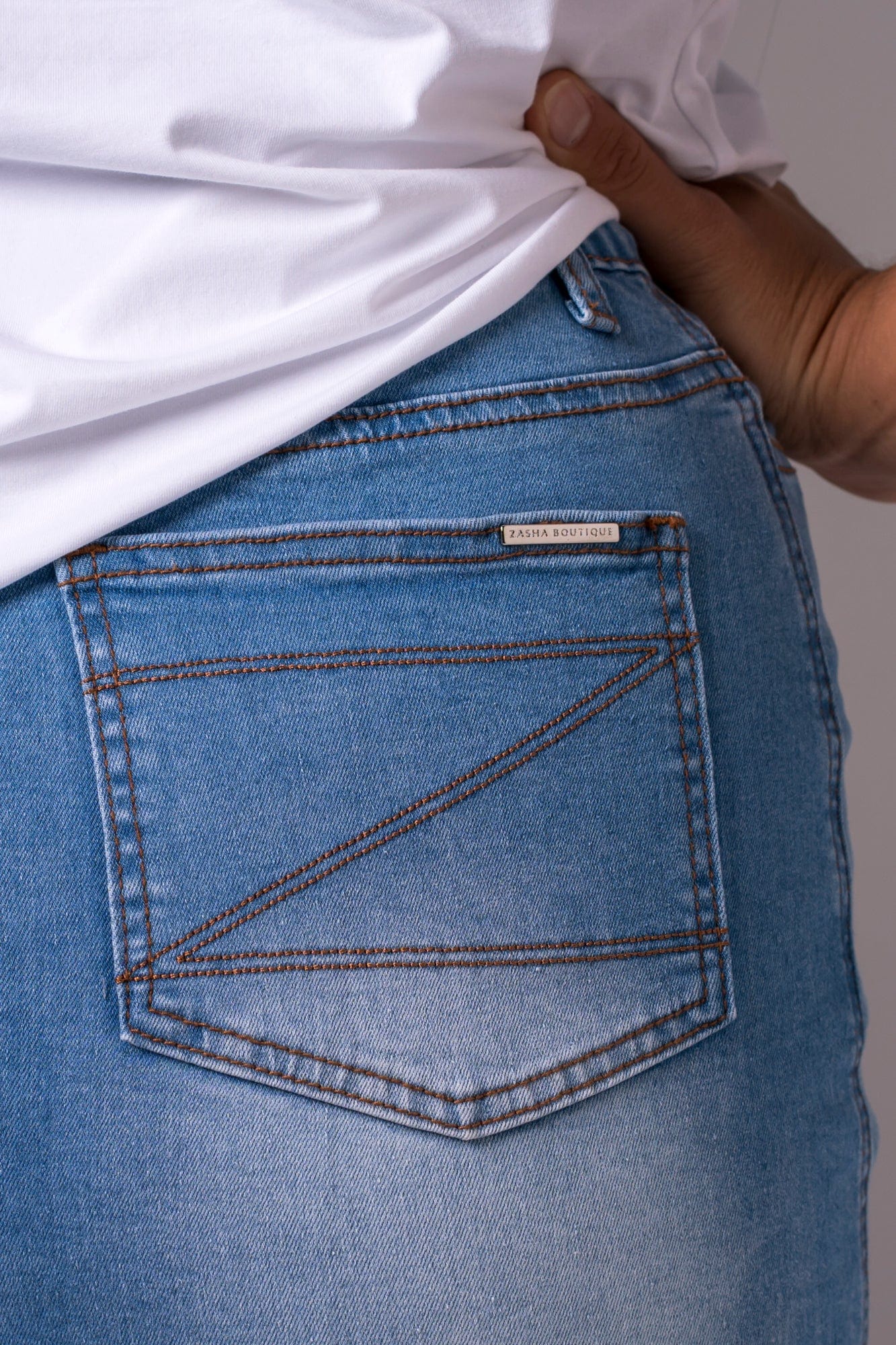 Light Denim Skirt - Mini