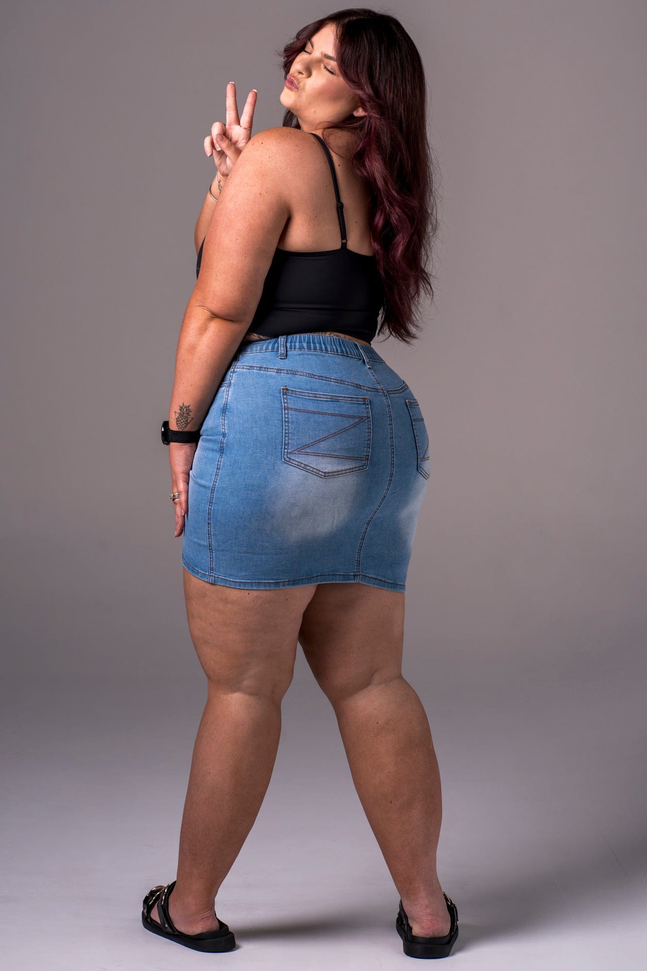 Light Denim Skirt - Mini