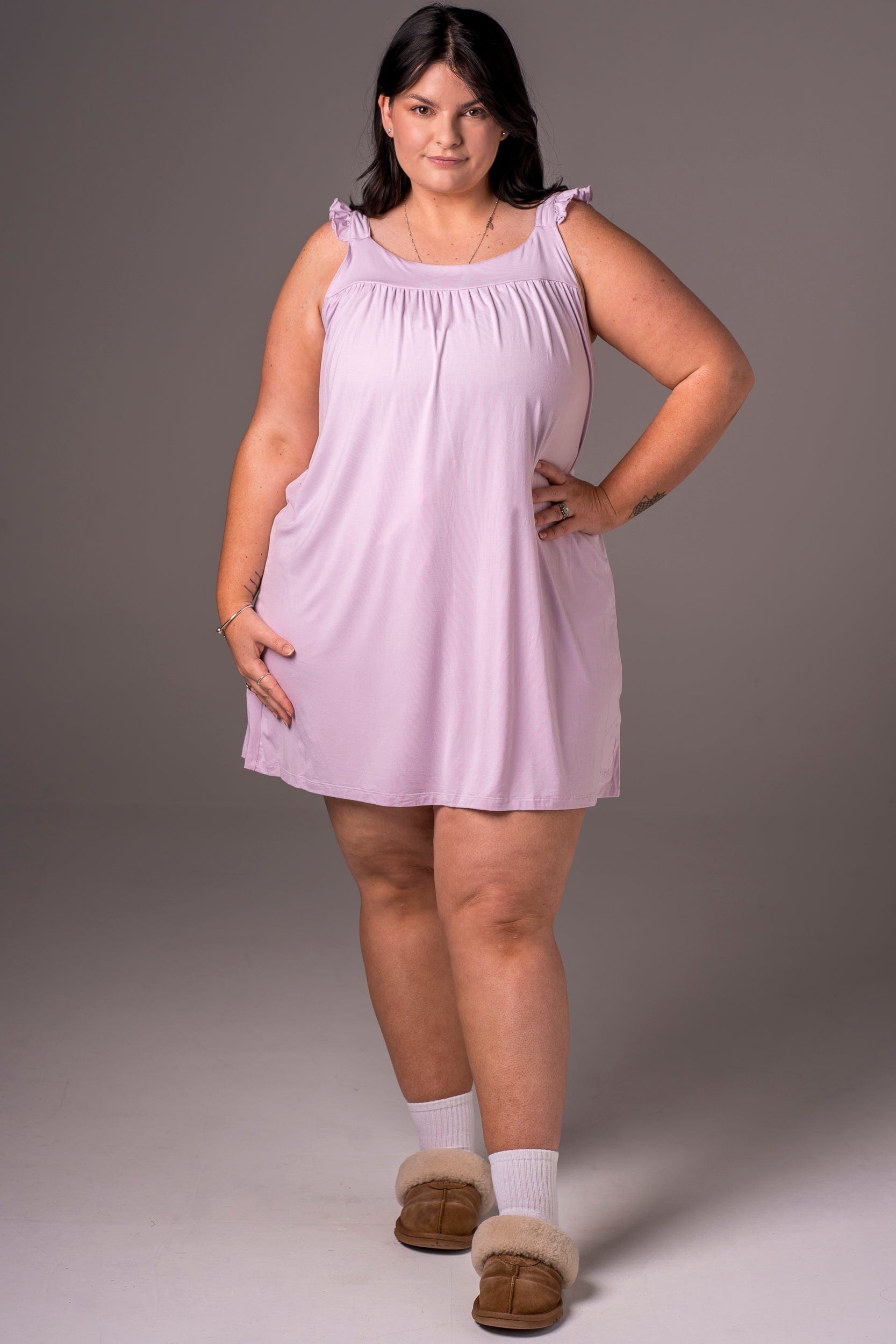 Lilac Bamboo Pyjama Dress