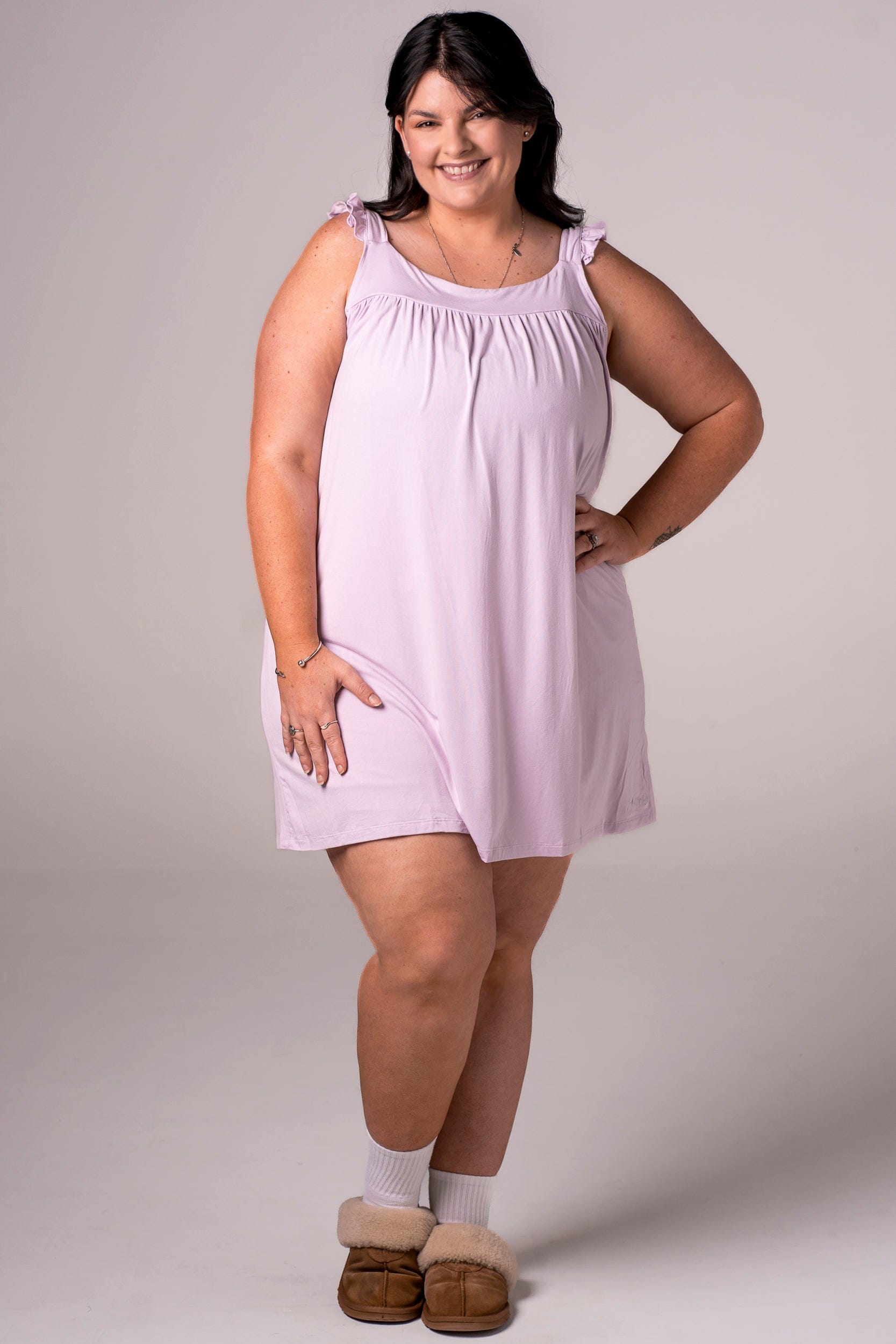 Lilac Bamboo Pyjama Dress