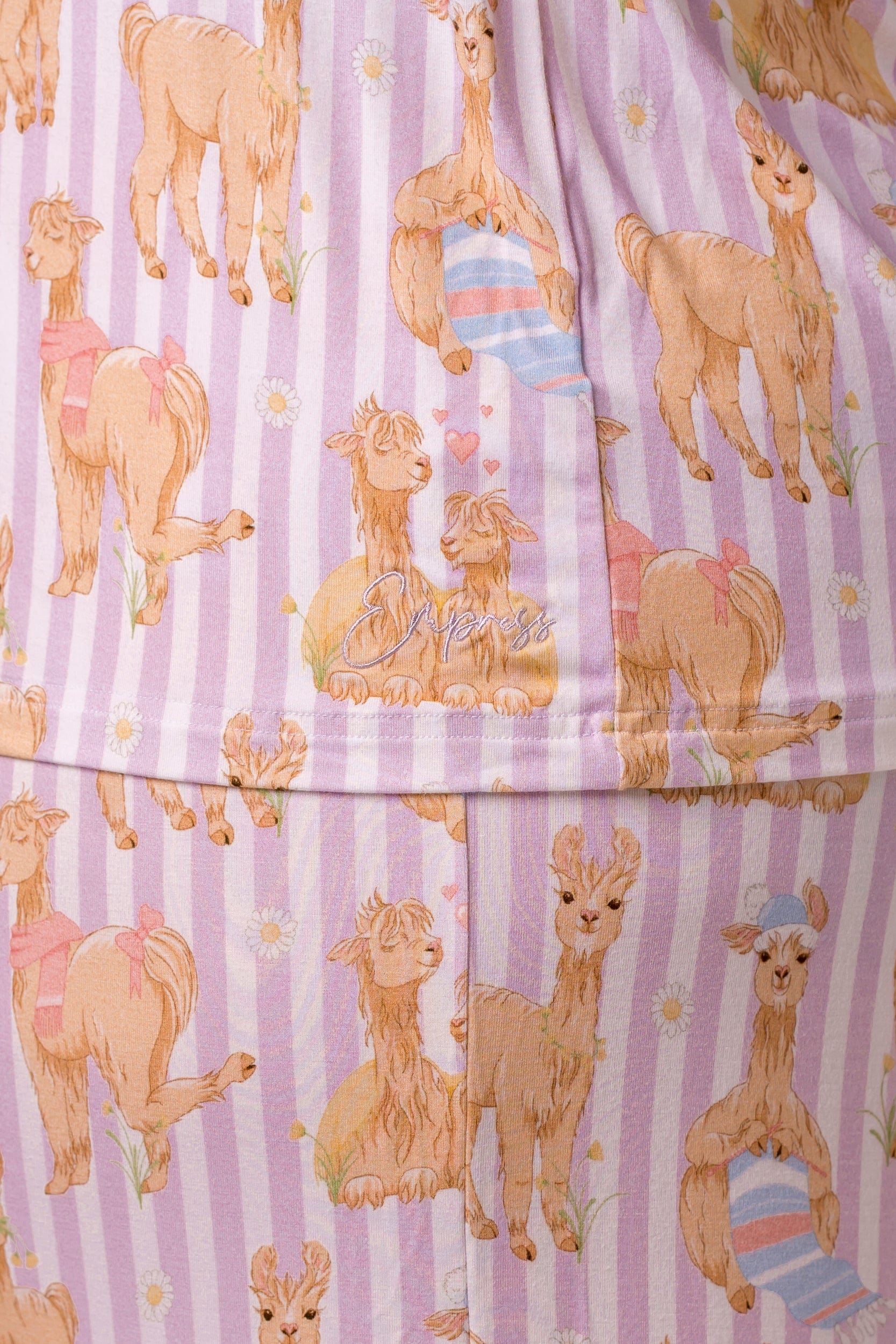 Llama Bamboo Pyjama Long Sleeve Shirt