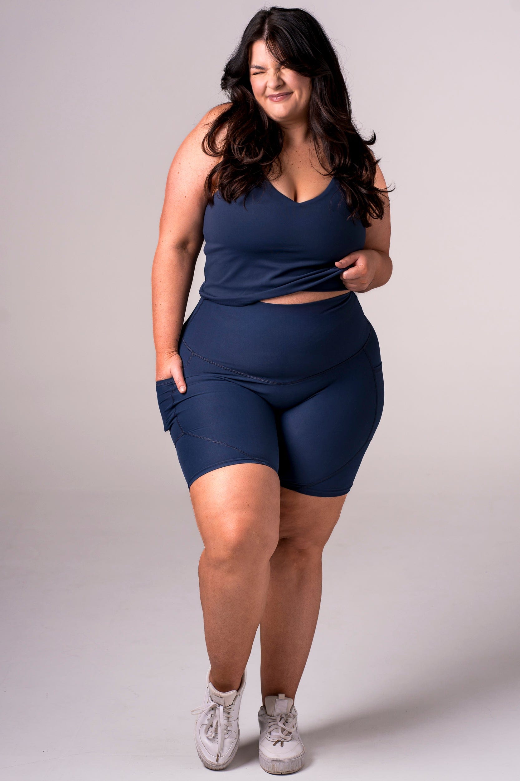 Midnight Dynamic High Waisted Pocket Shaper Booty Shorts