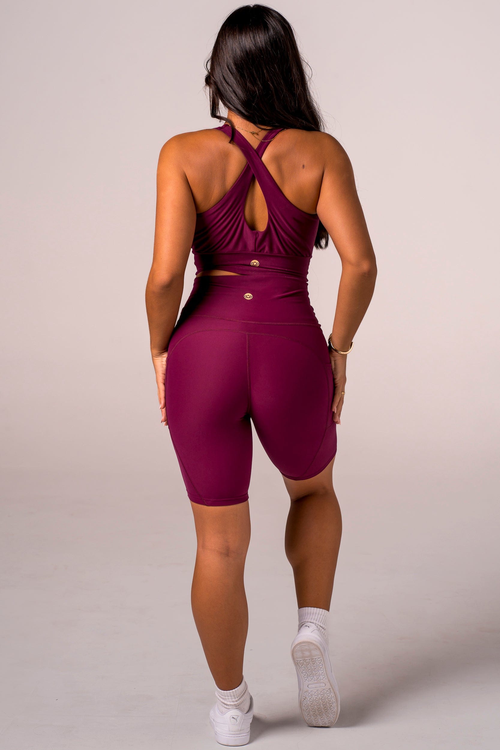 Mulberry Dynamic High Waisted Pocket Shaper Bike Shorts