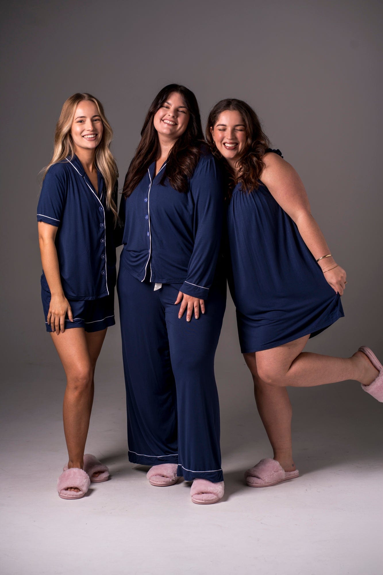 Navy Bamboo Pyjama Dress
