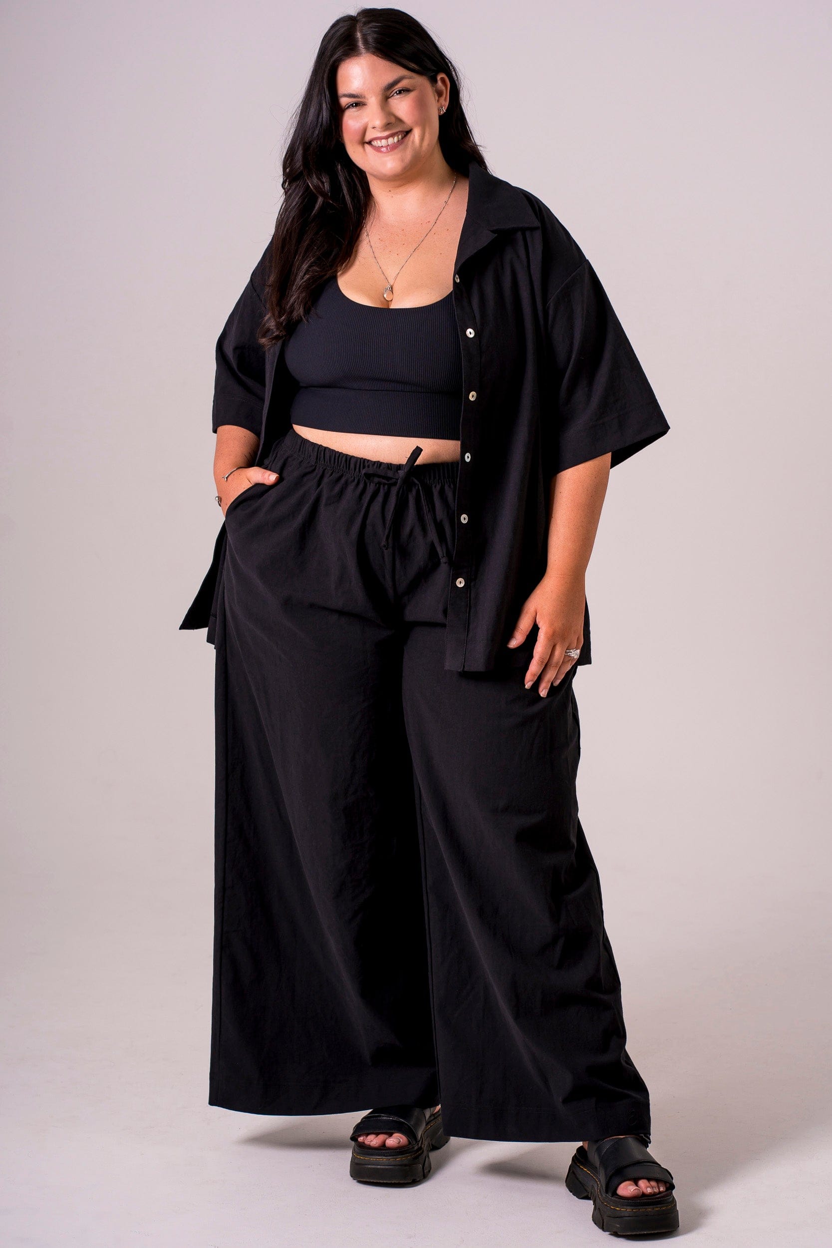 Night Linen Blend Pants