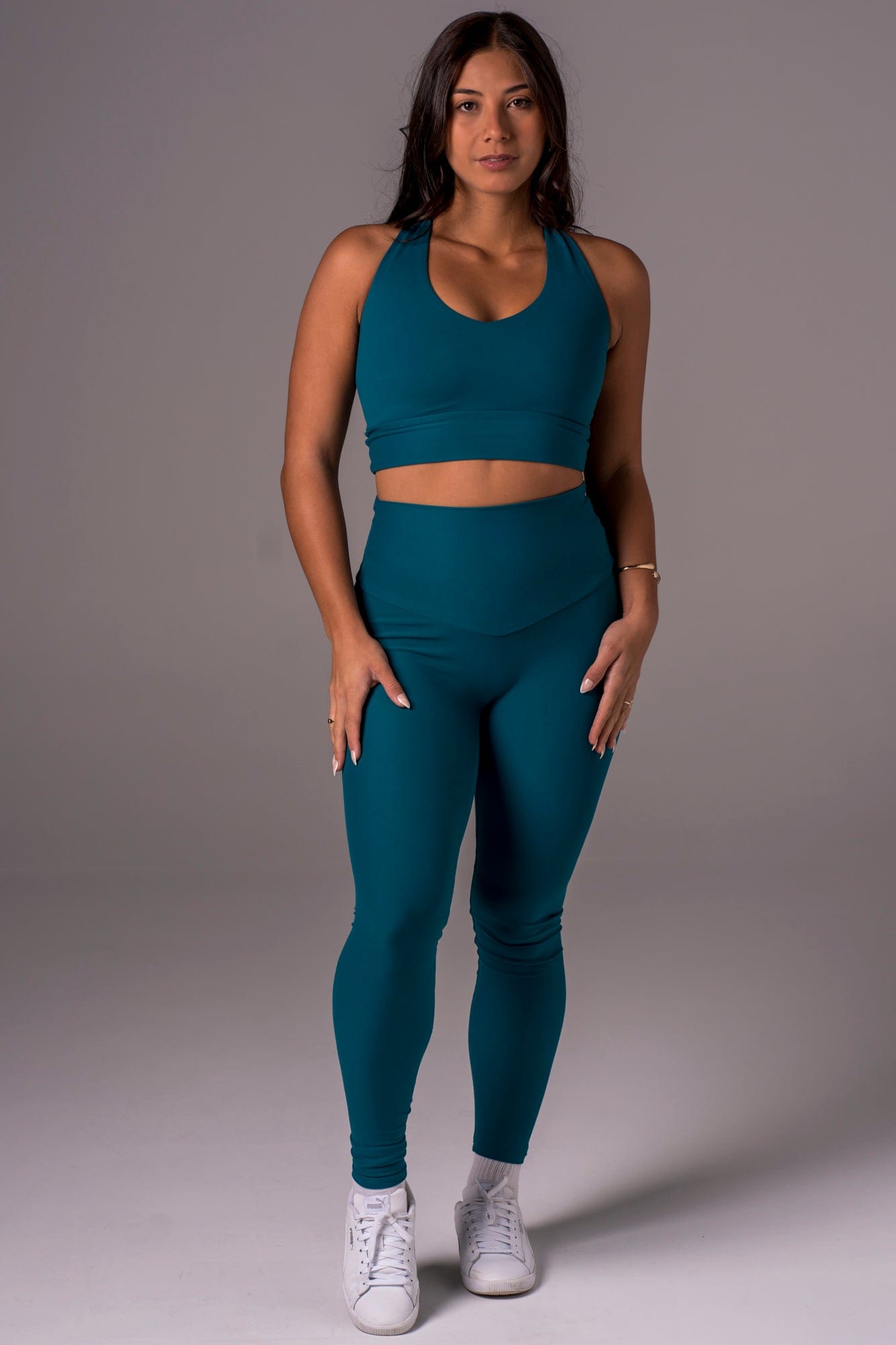 Ocean Dynamic High Waisted Ankle Biter Leggings