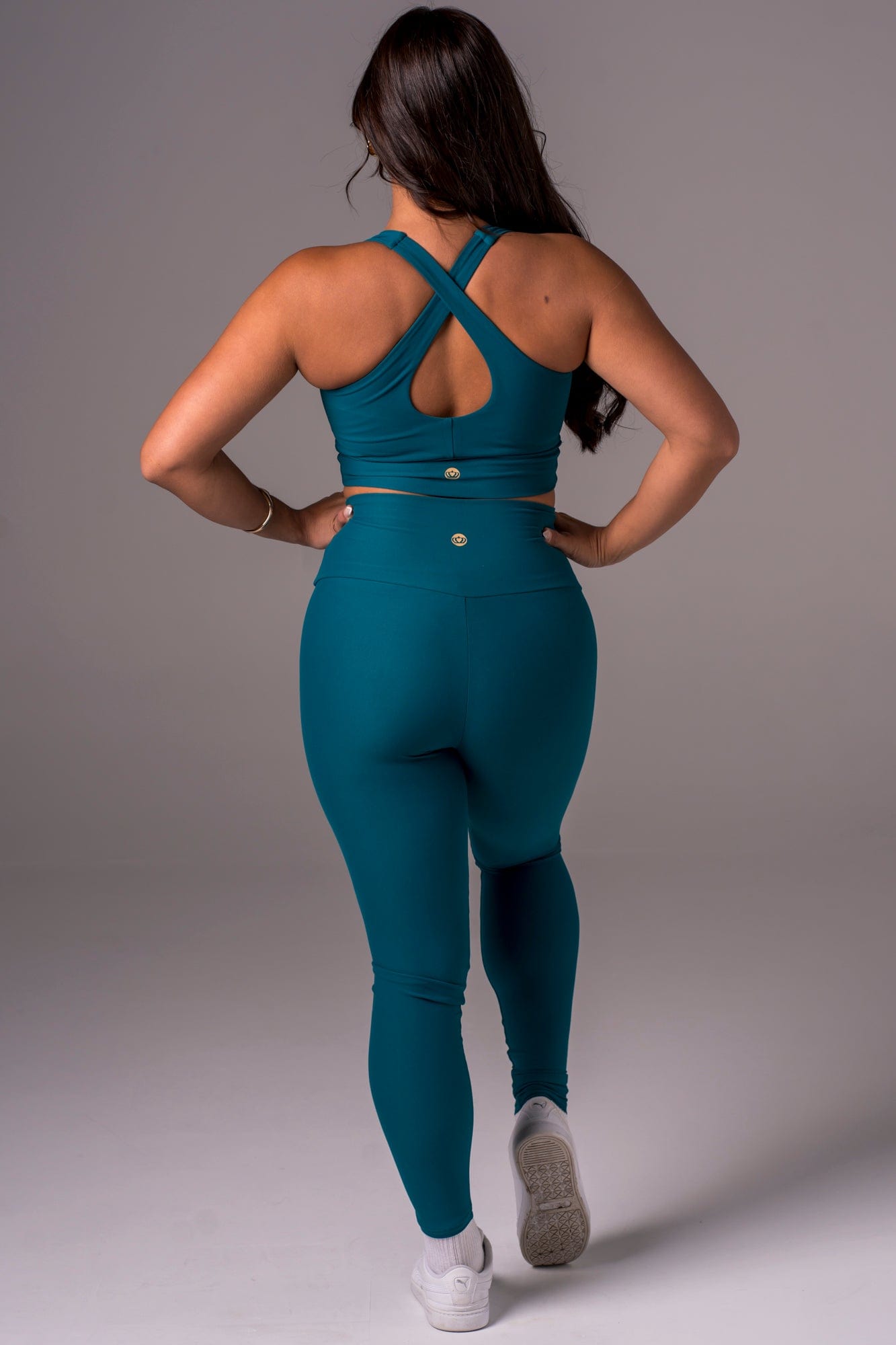 Ocean Dynamic High Waisted Ankle Biter Leggings