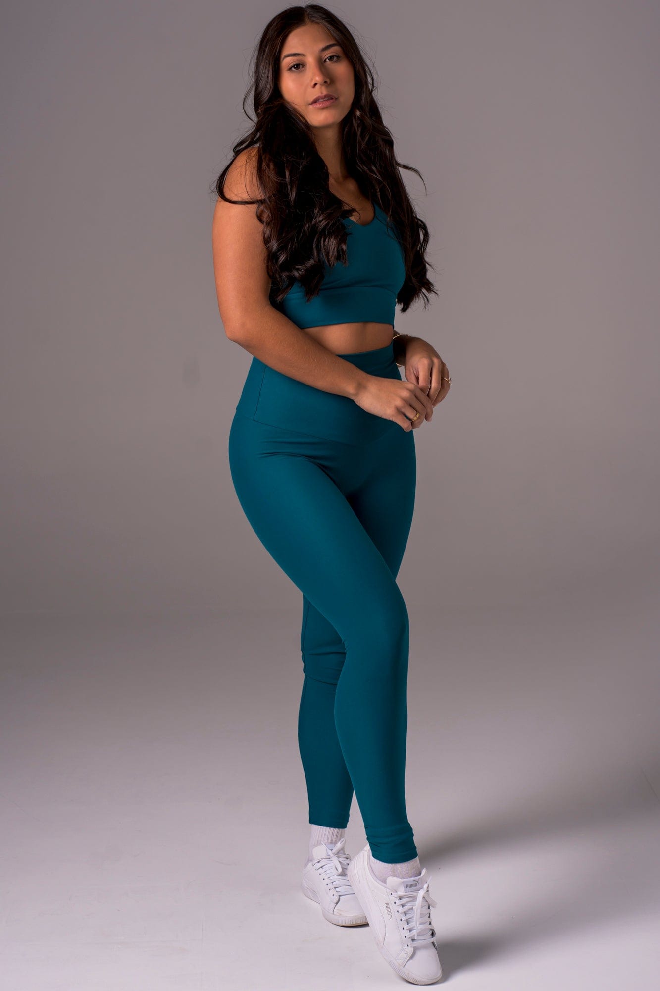 Ocean Dynamic High Waisted Ankle Biter Leggings