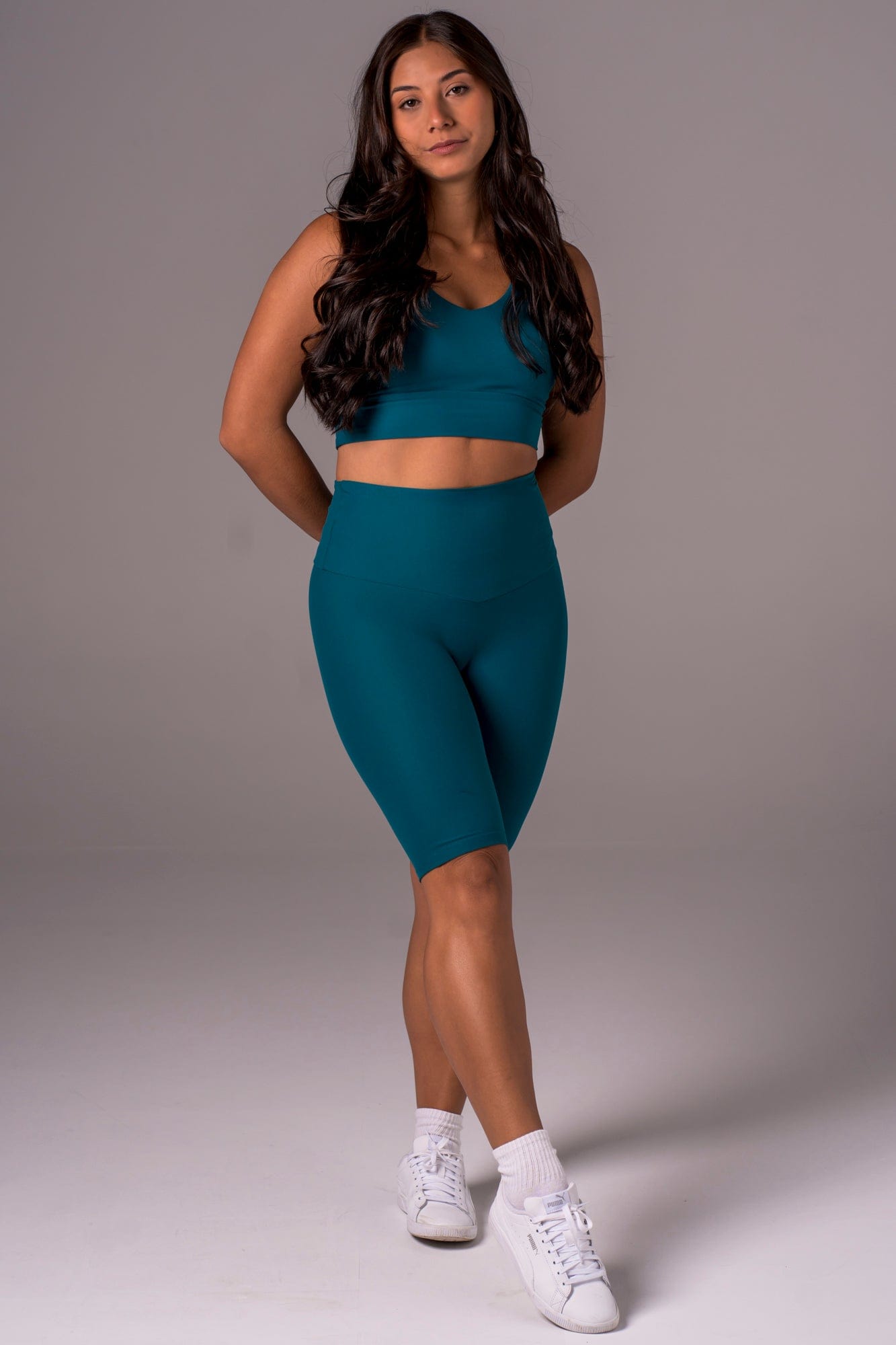 Ocean Dynamic High Waisted Bike Shorts