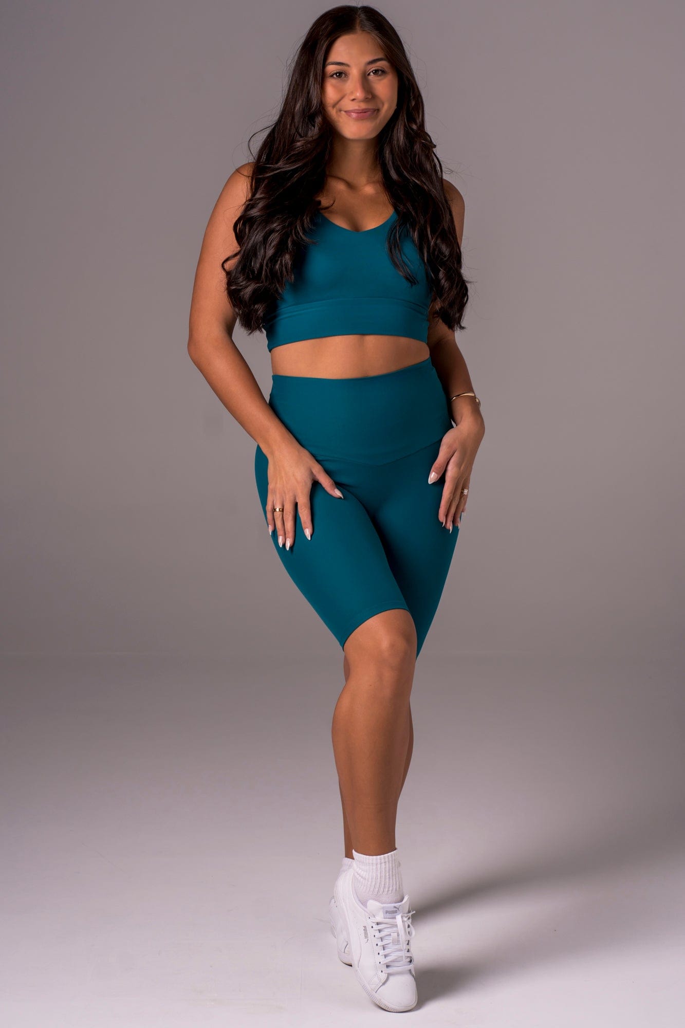 Ocean Dynamic High Waisted Bike Shorts