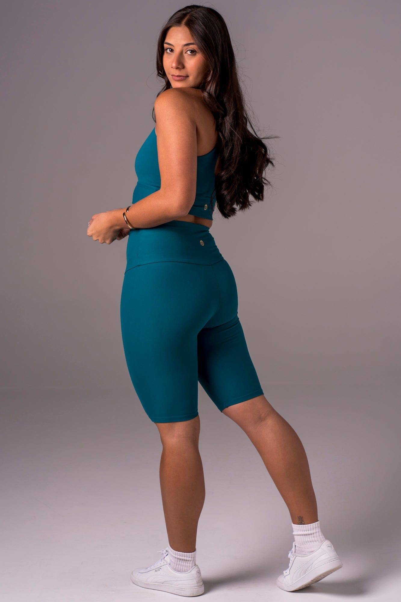 Ocean Dynamic High Waisted Bike Shorts