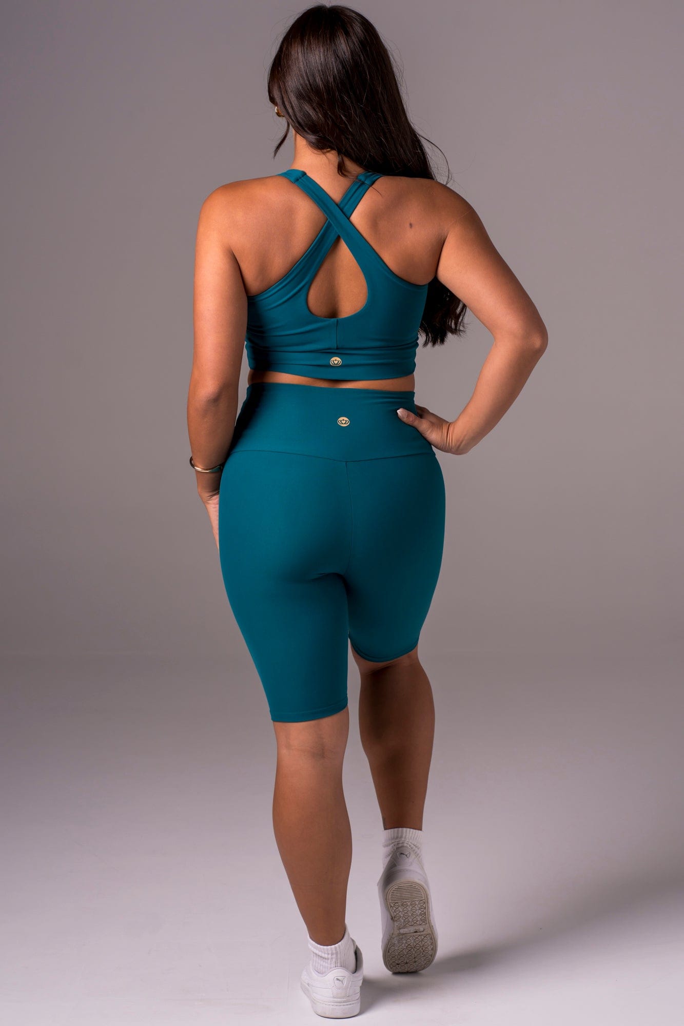 Ocean Dynamic High Waisted Bike Shorts