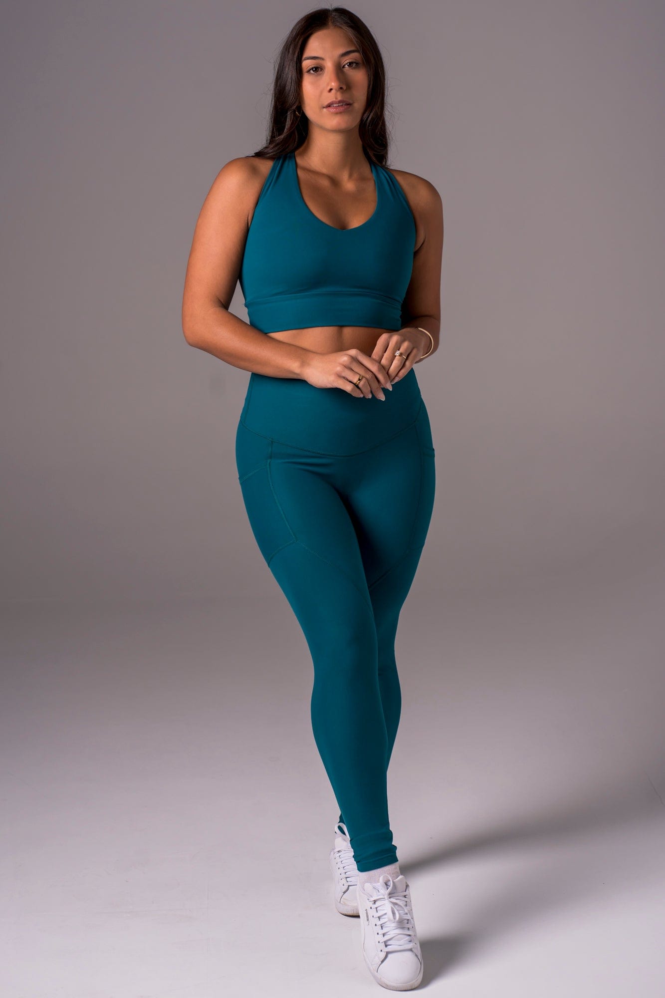 Ocean Dynamic High Waisted Pocket Shaper Ankle Biter Leggings