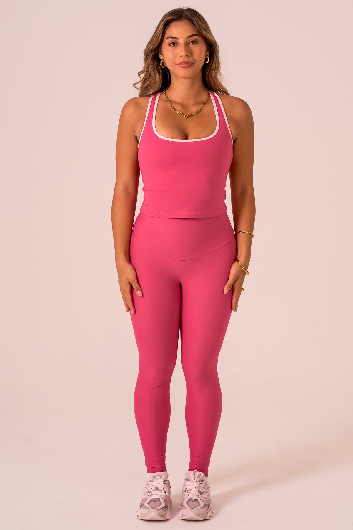 Raspberry Dynamic High Waisted Ankle Biter Leggings