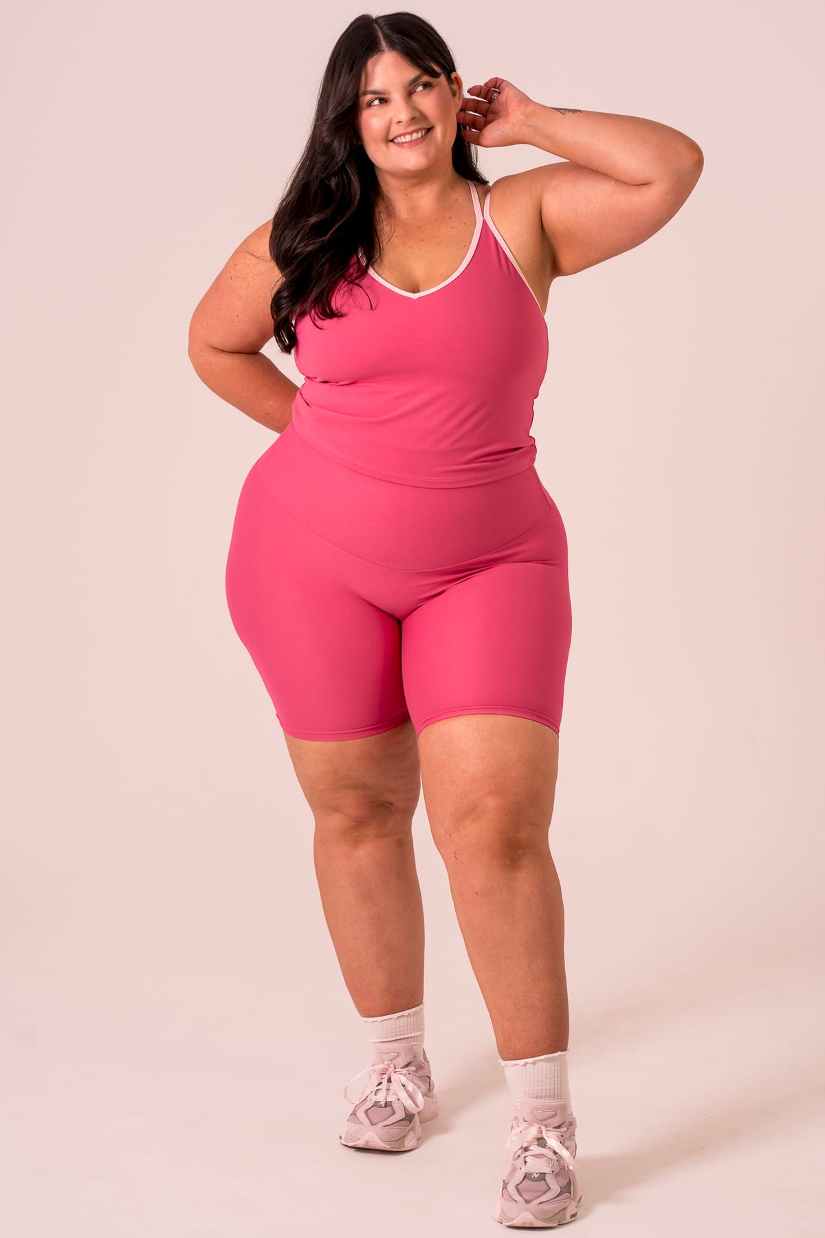 Raspberry Dynamic High Waisted Booty Shorts
