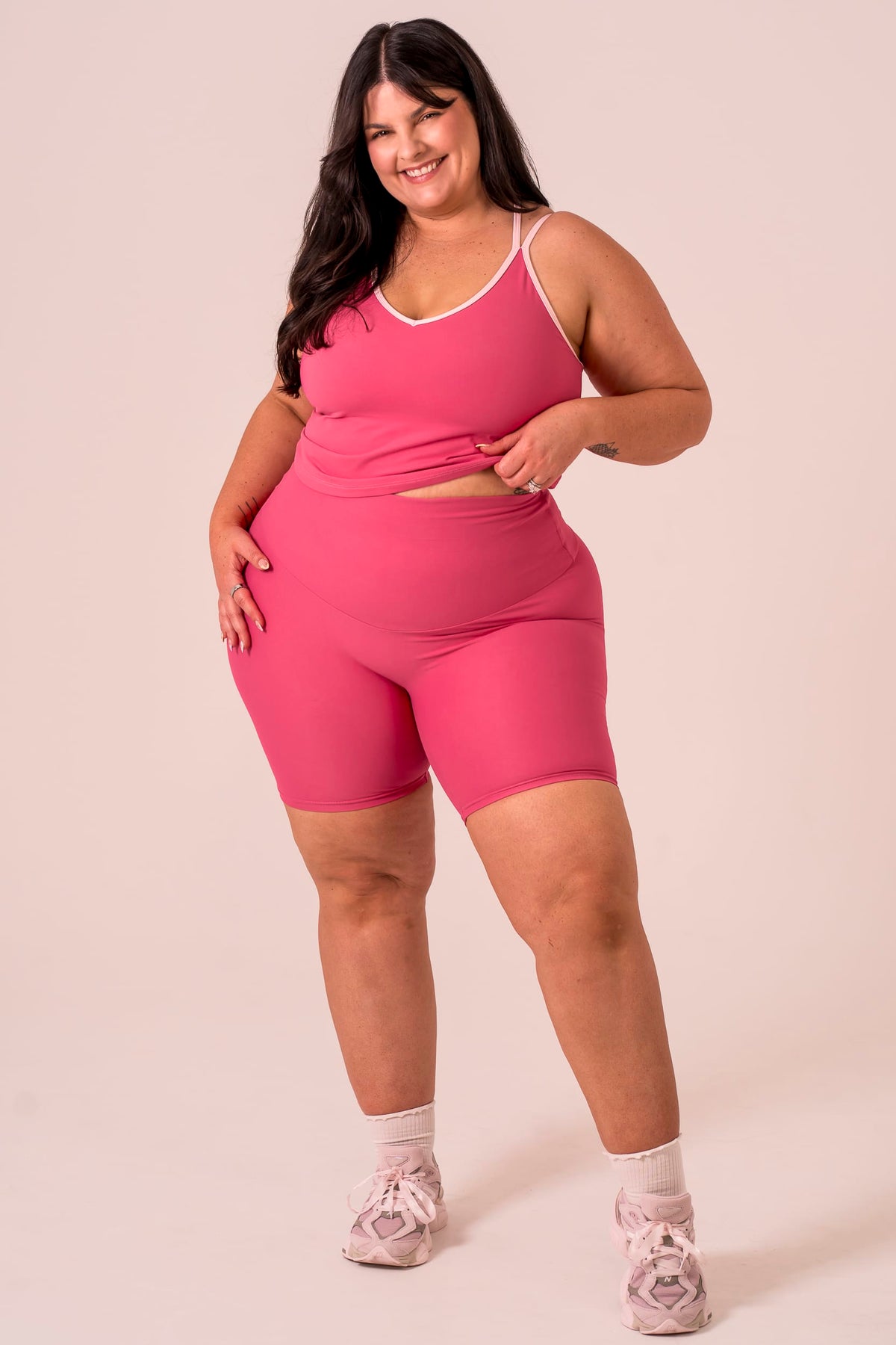 Raspberry Dynamic High Waisted Booty Shorts