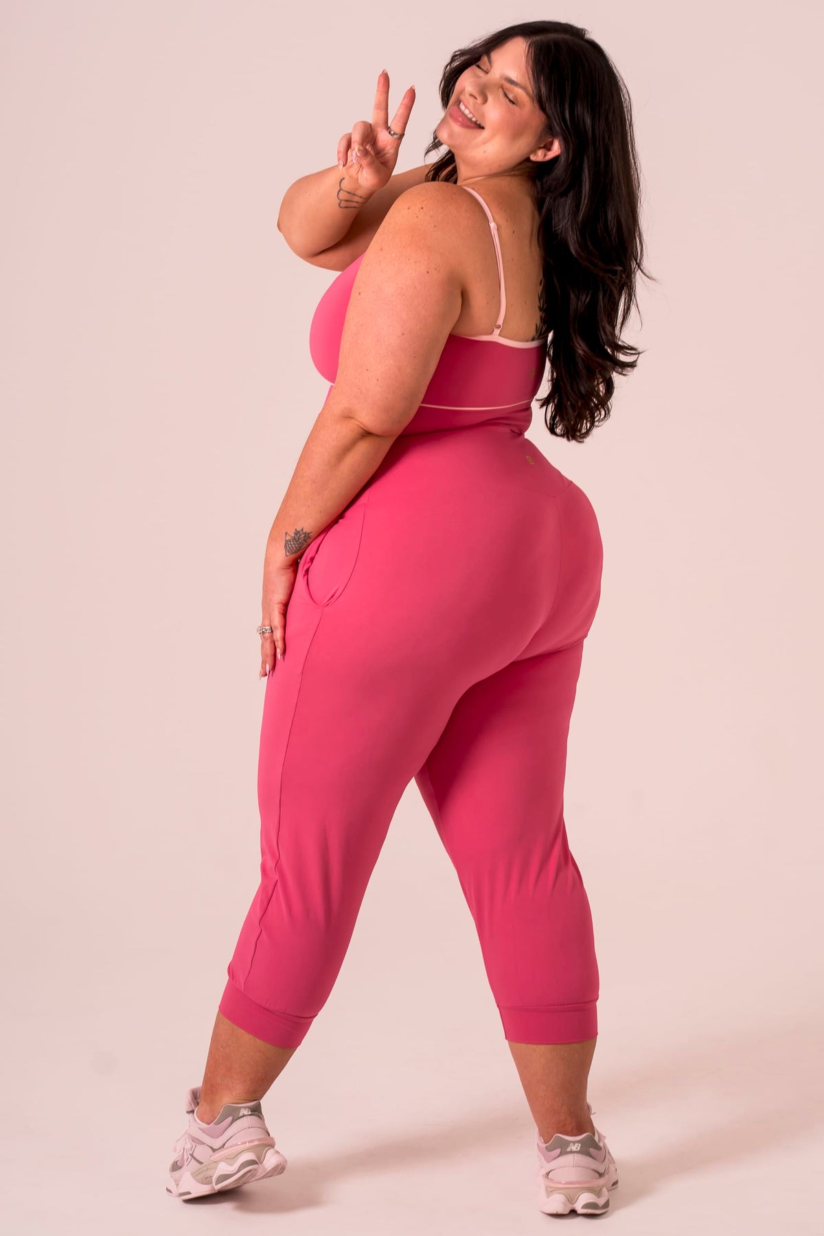 Raspberry Luxe Capri Jogger
