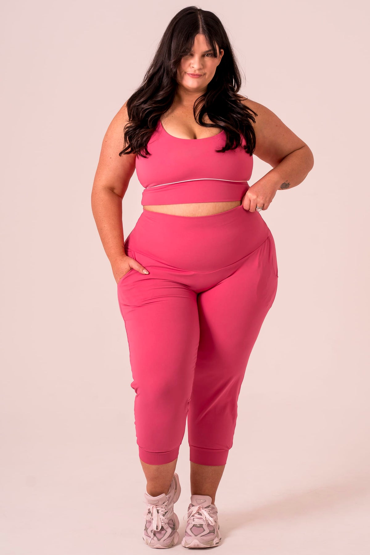 Raspberry Luxe Capri Jogger