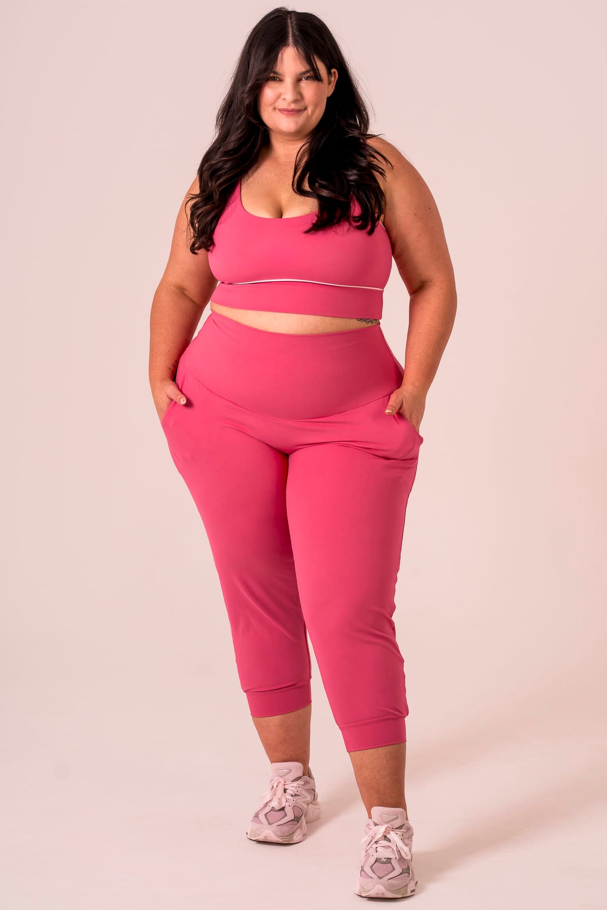 Raspberry Luxe Capri Jogger