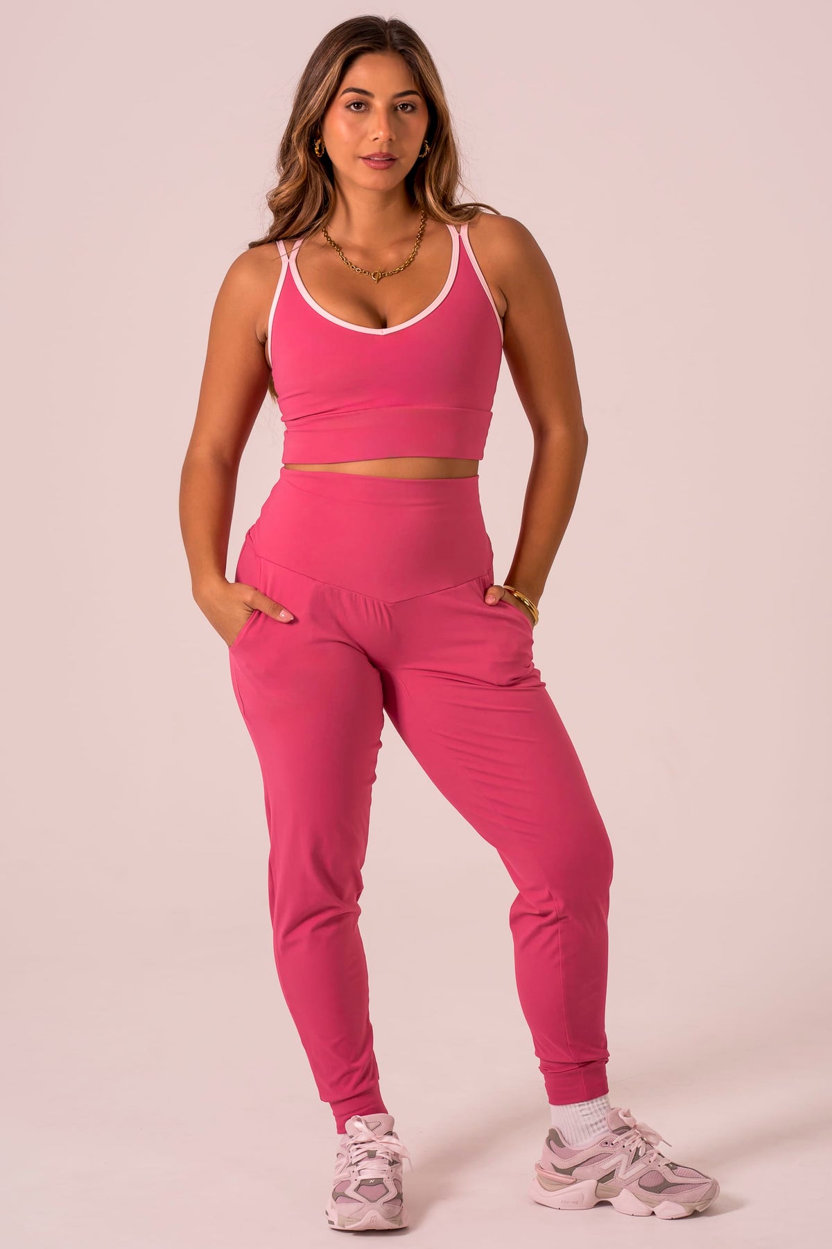 Raspberry Luxe Long Jogger