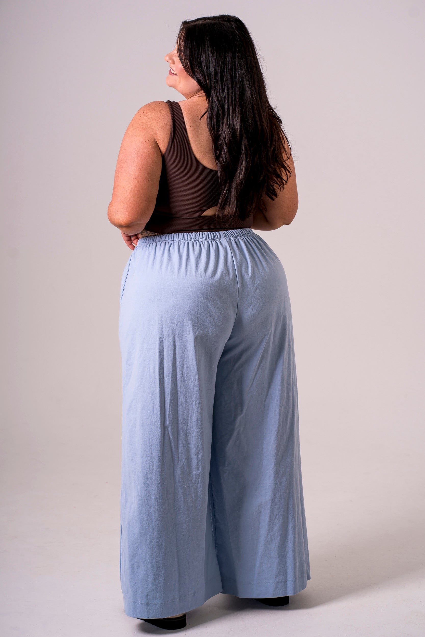 Sky Linen Blend Pants