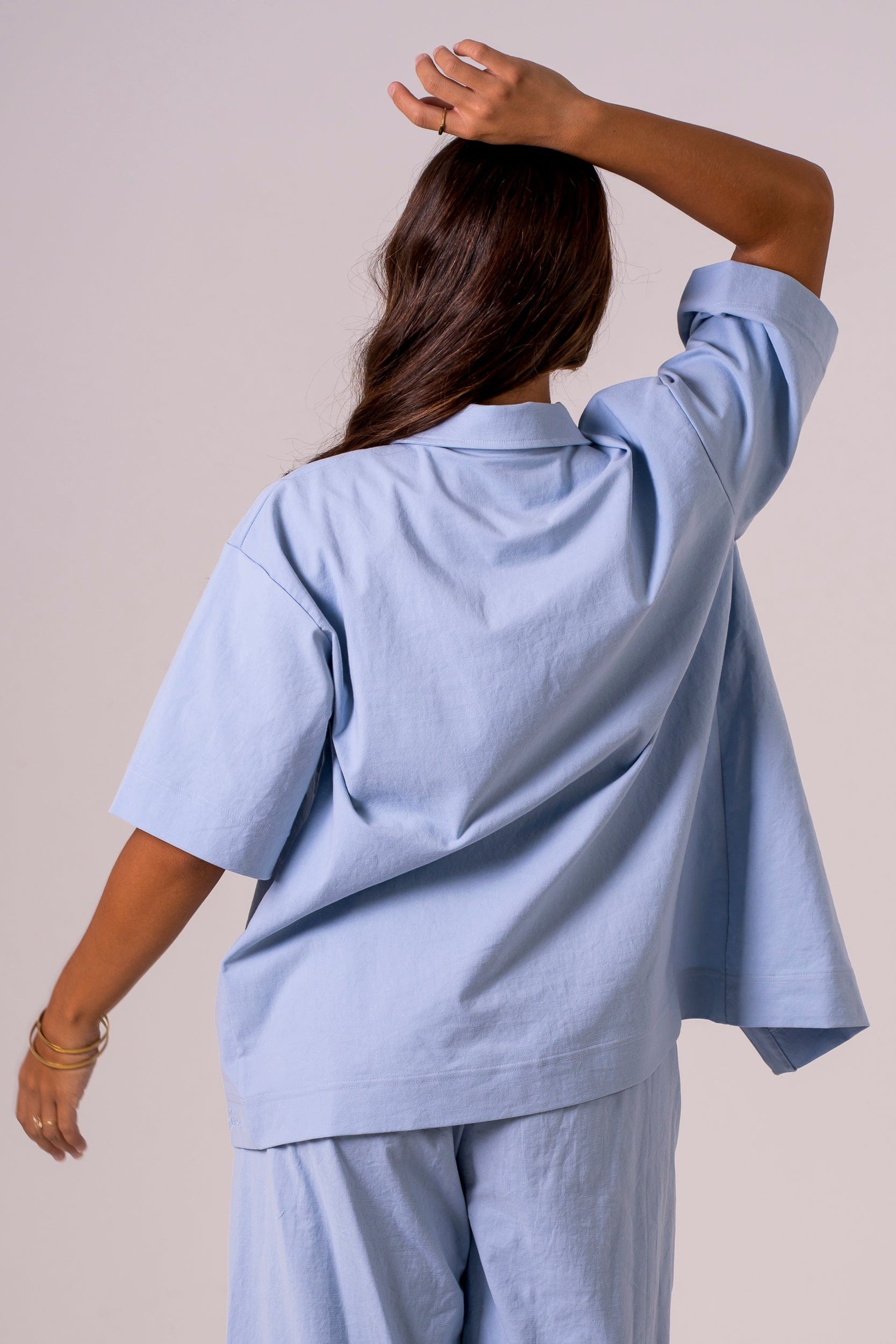 Sky Linen Blend Shirt