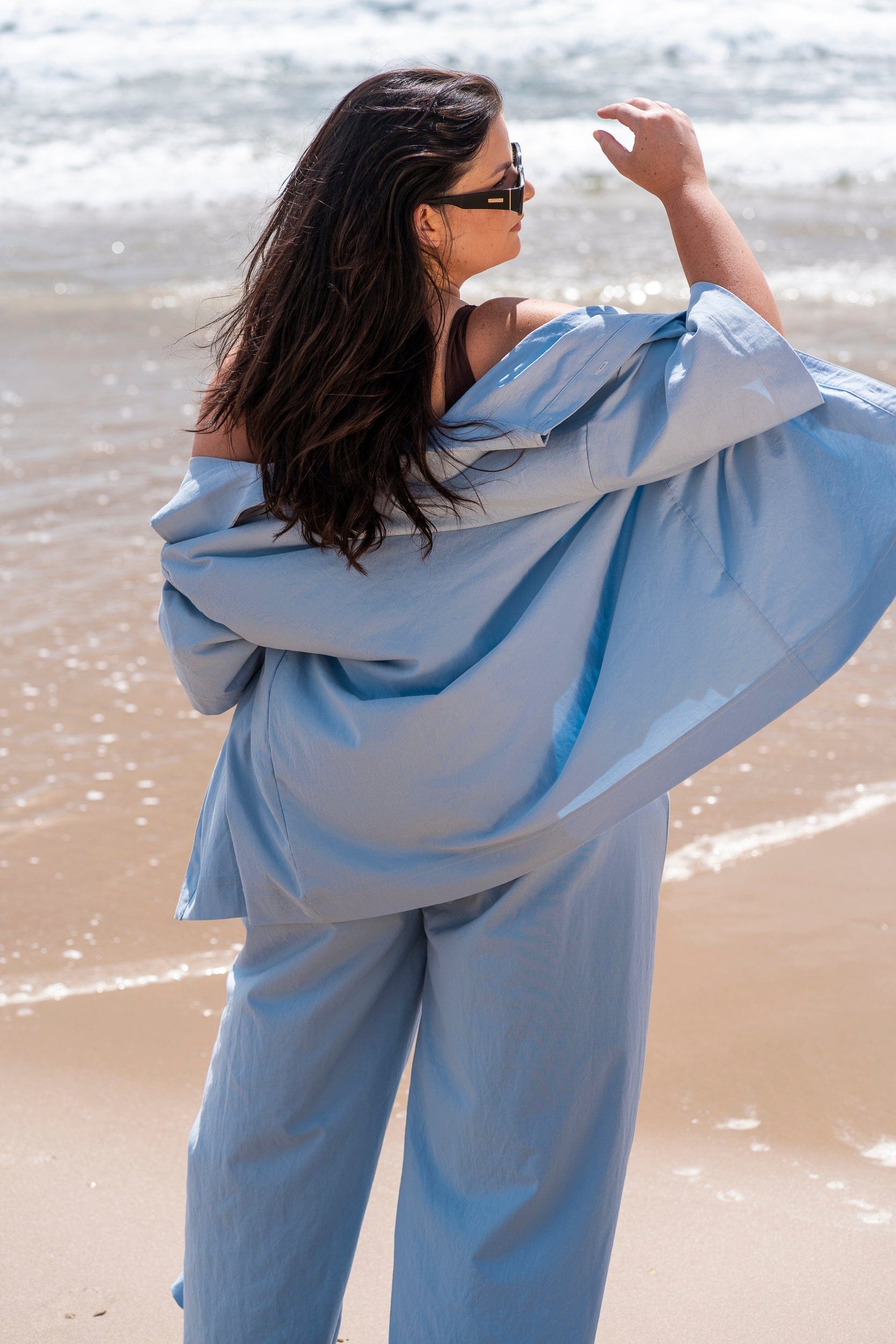 Sky Linen Blend Shirt