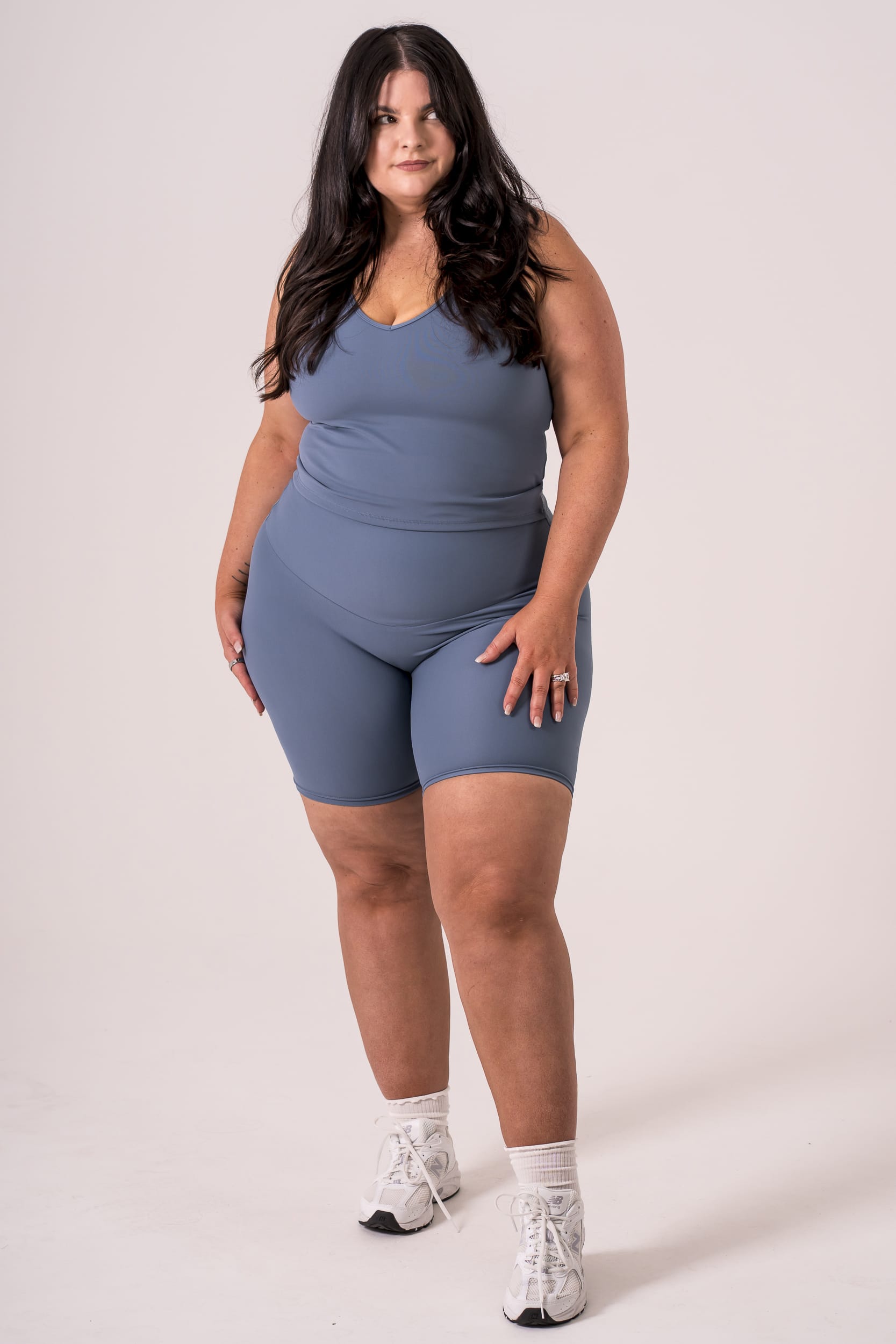 Slate Dynamic High Waisted Booty Shorts