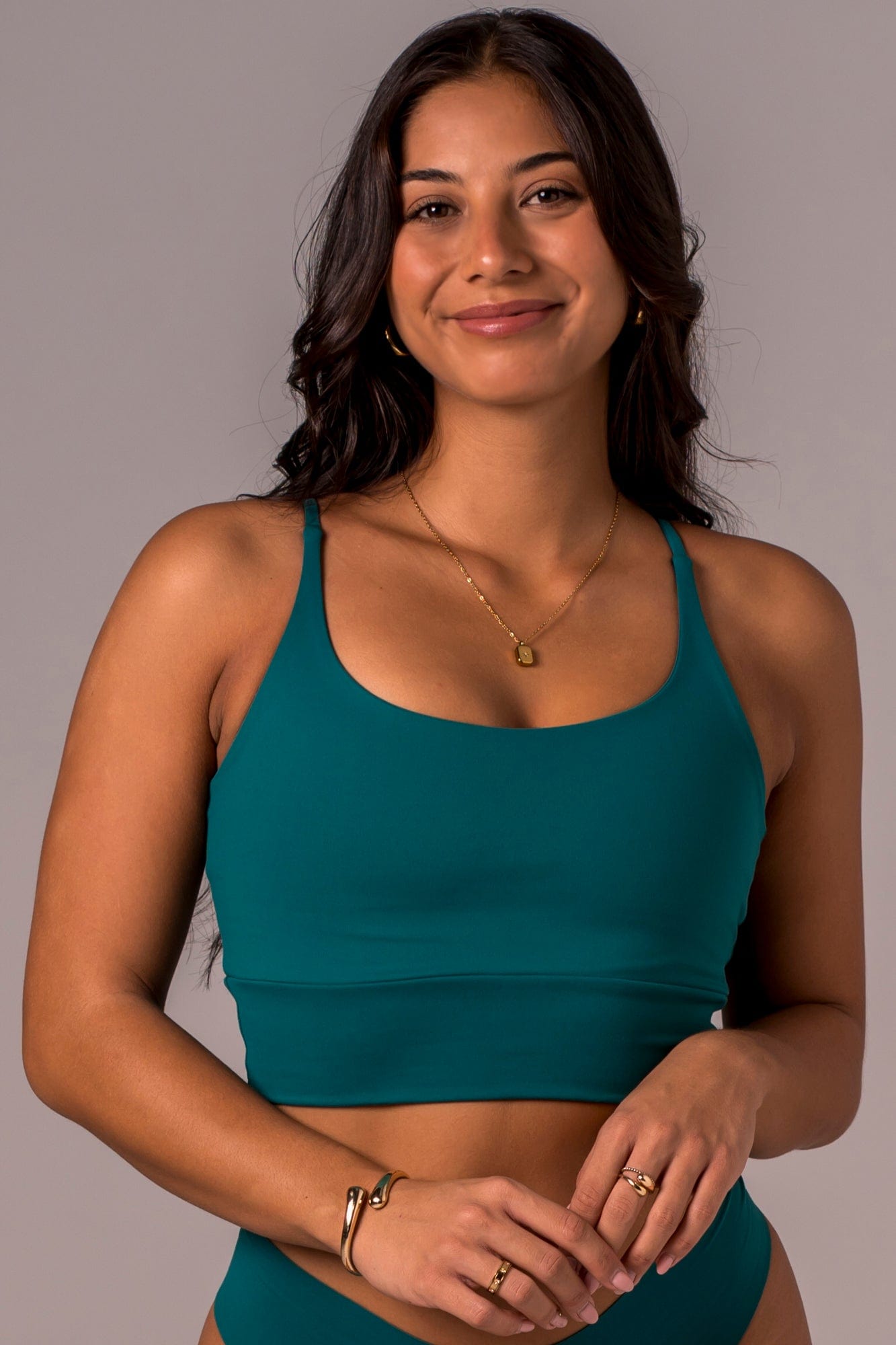 Teal Luxe Bed Crop