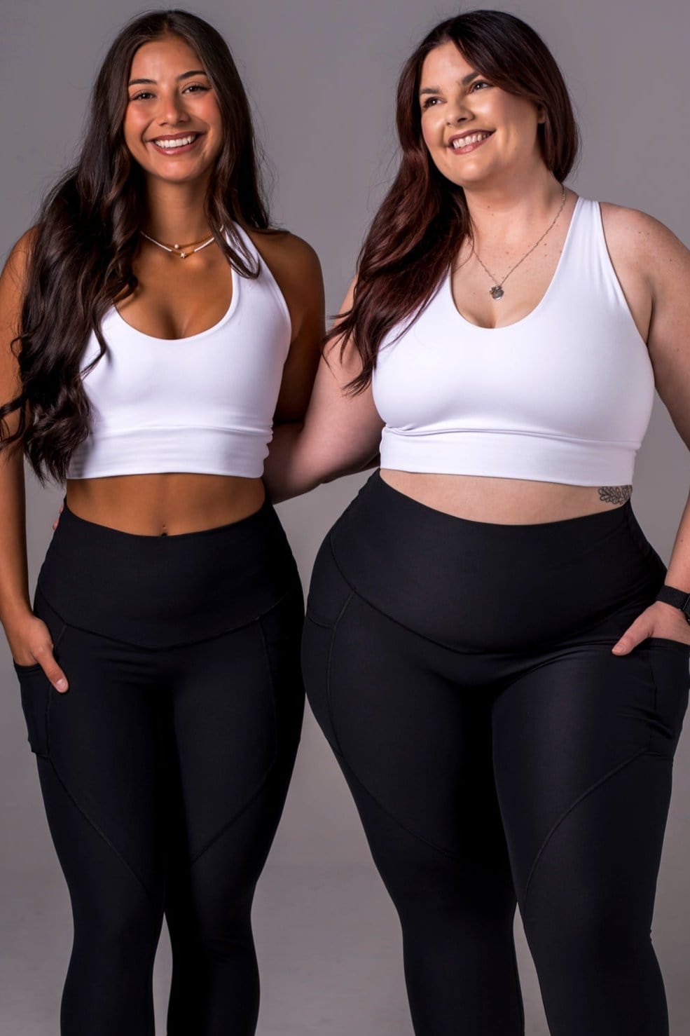 White Dynamic Sports Crop