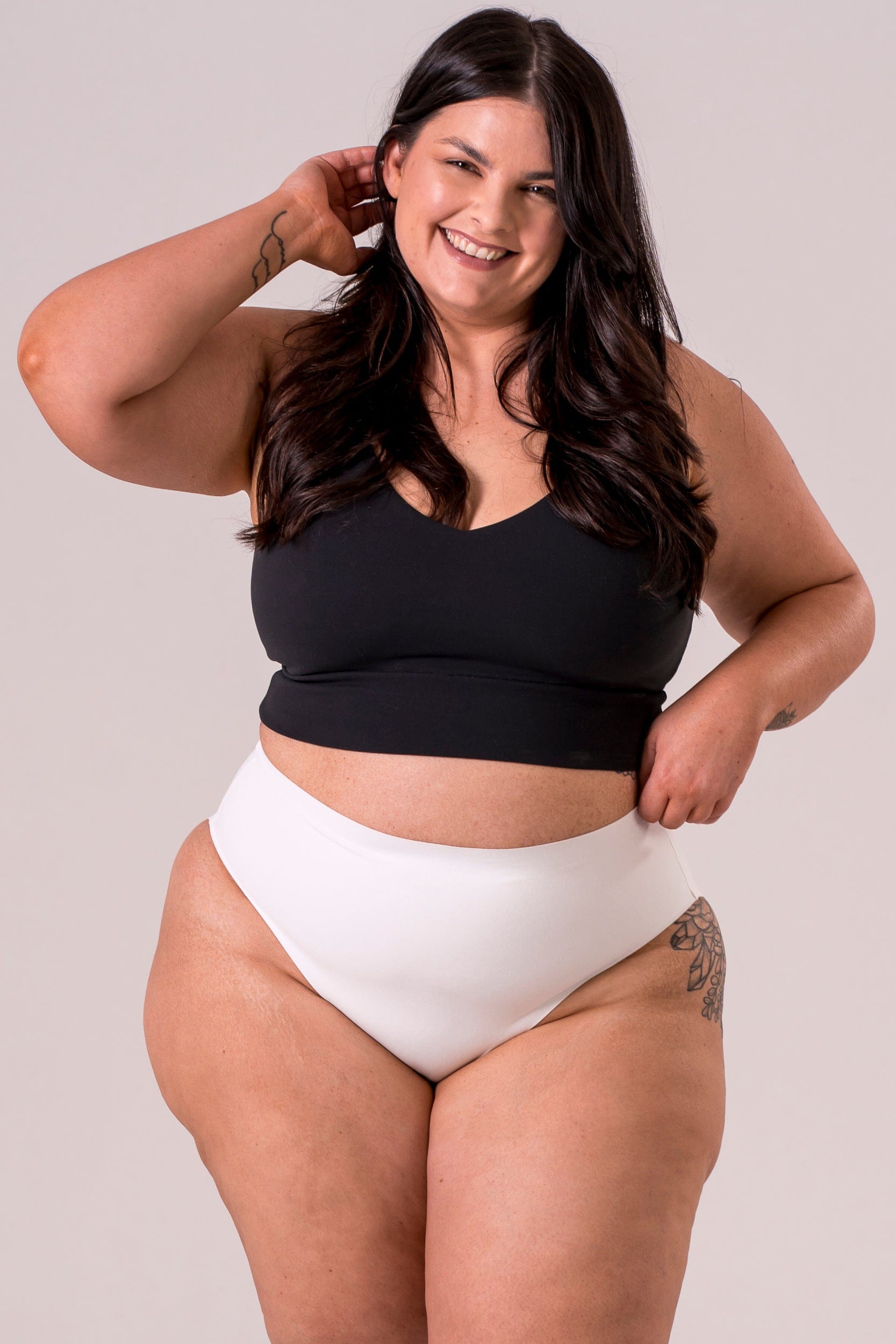 White Luxe High Rise Brief Underwear 3 Pack