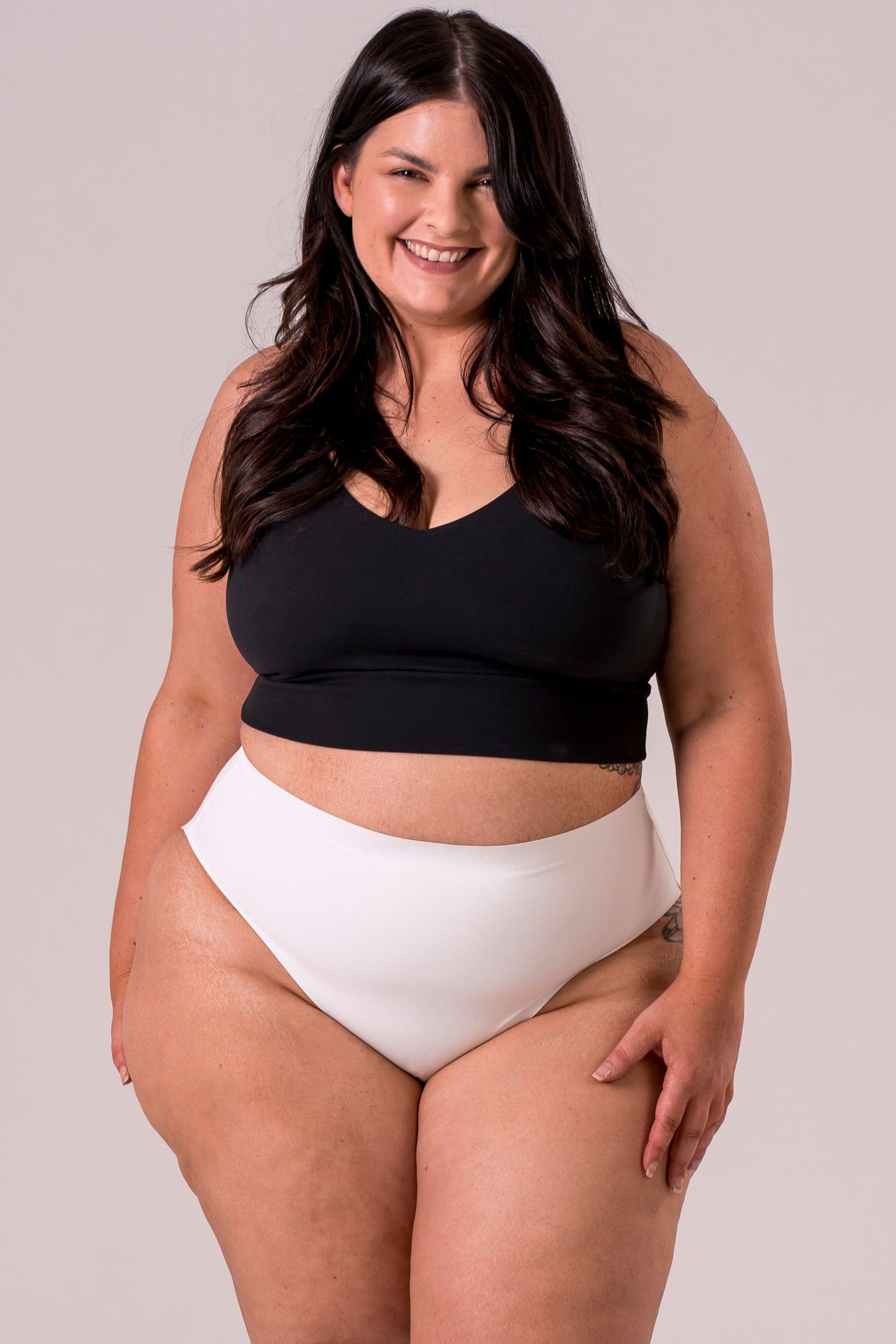 White Luxe High Rise Brief Underwear 3 Pack