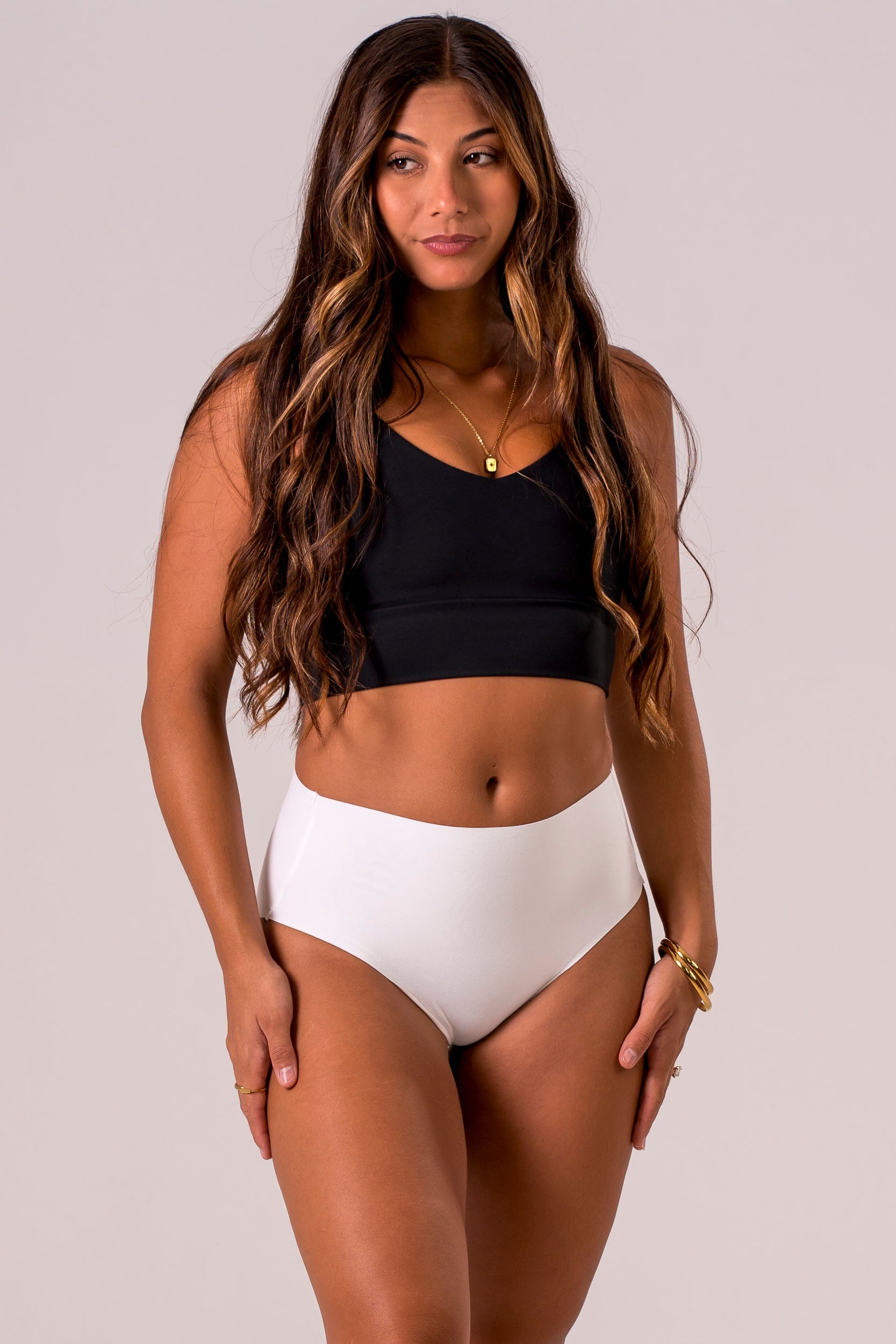 White Luxe High Rise Brief Underwear 3 Pack