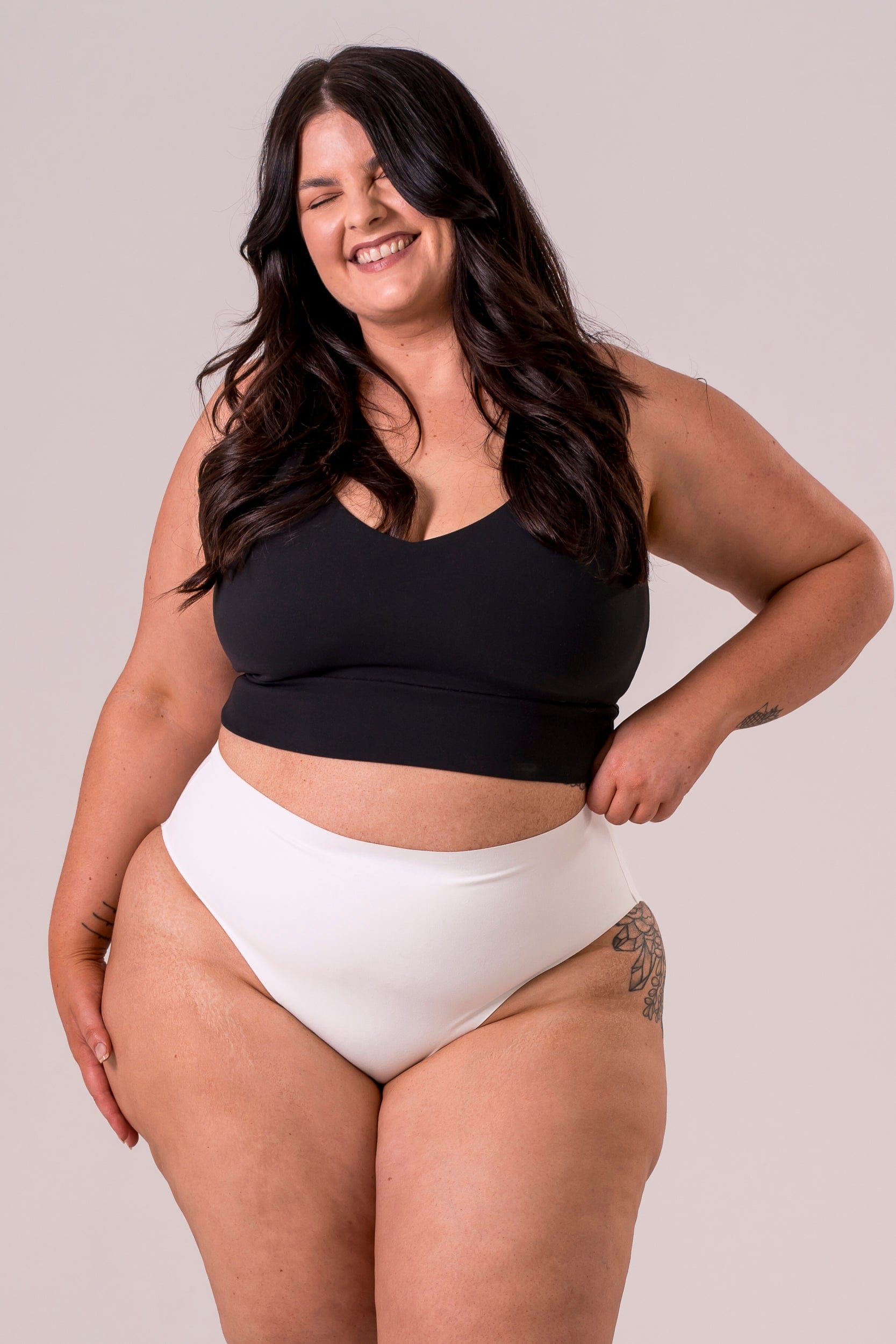 White Luxe High Rise Brief Underwear 3 Pack