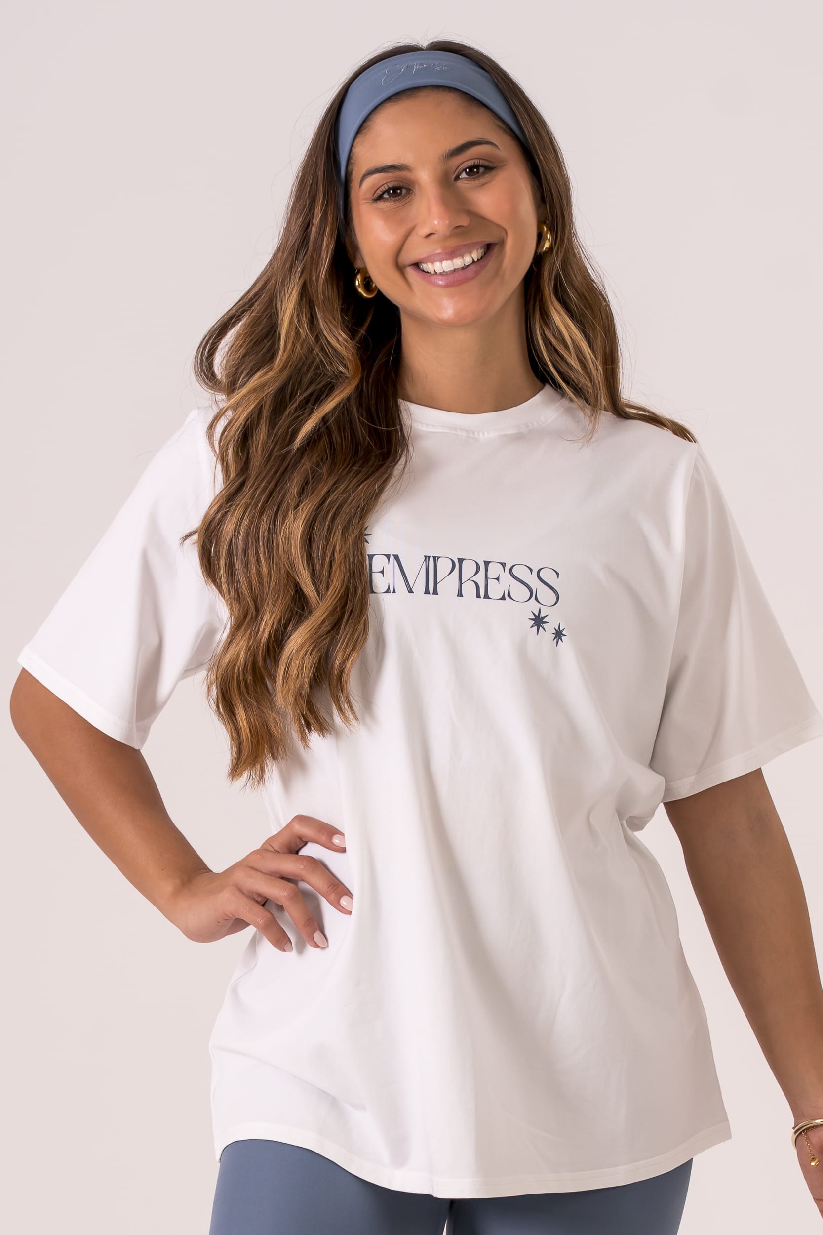White Pilates Oversized T-Shirt