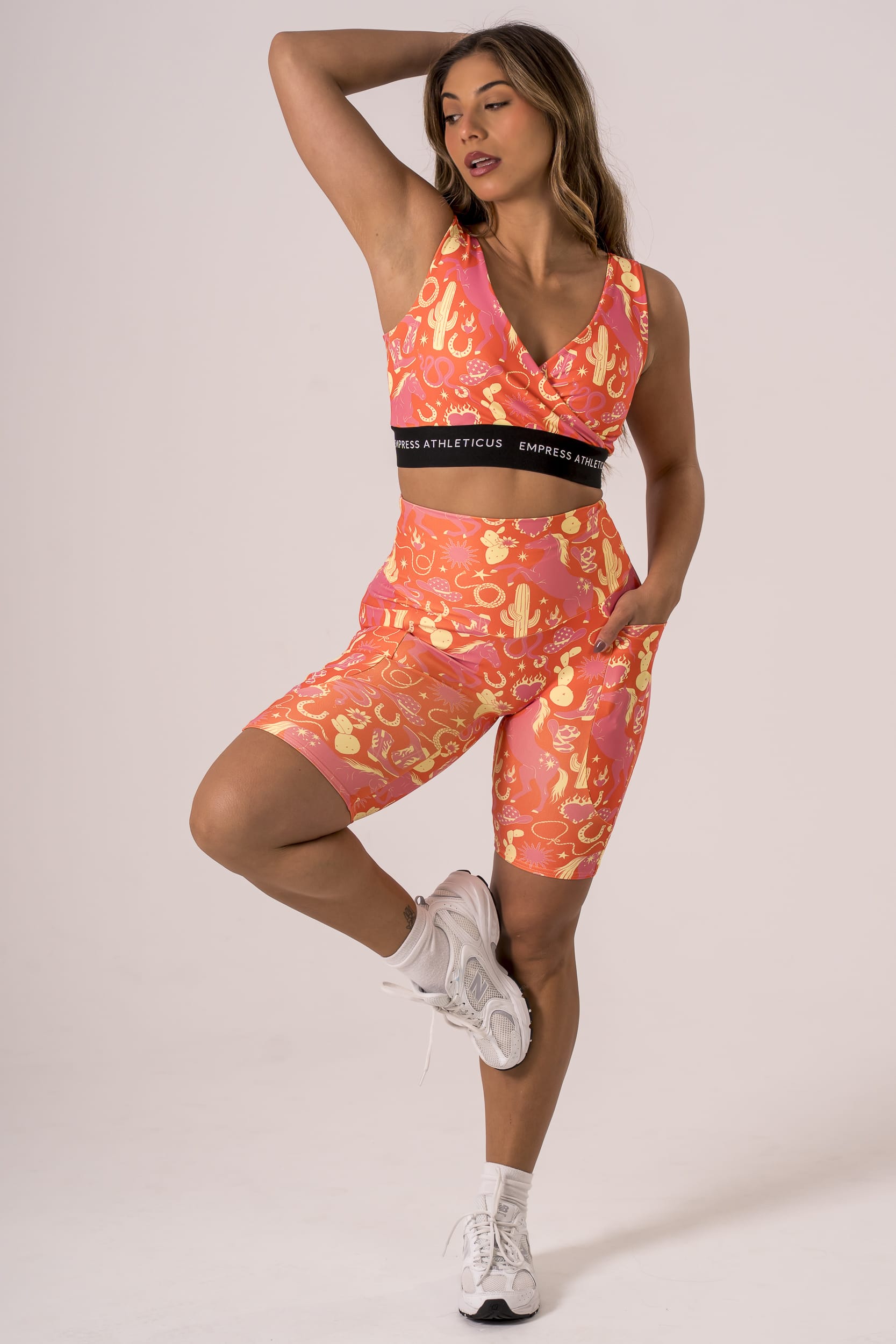 Wild West Dynamic High Waisted Pocket Bike Shorts