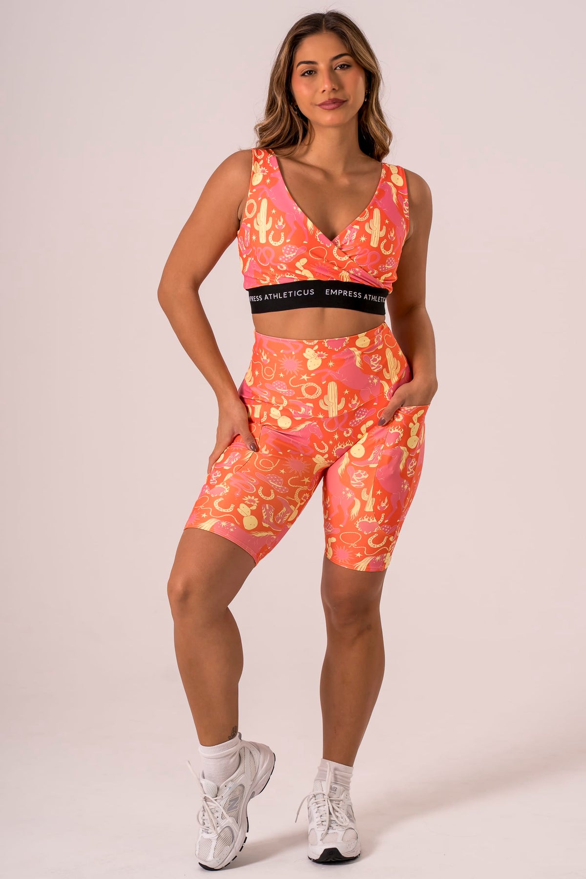 Wild West Dynamic High Waisted Pocket Bike Shorts