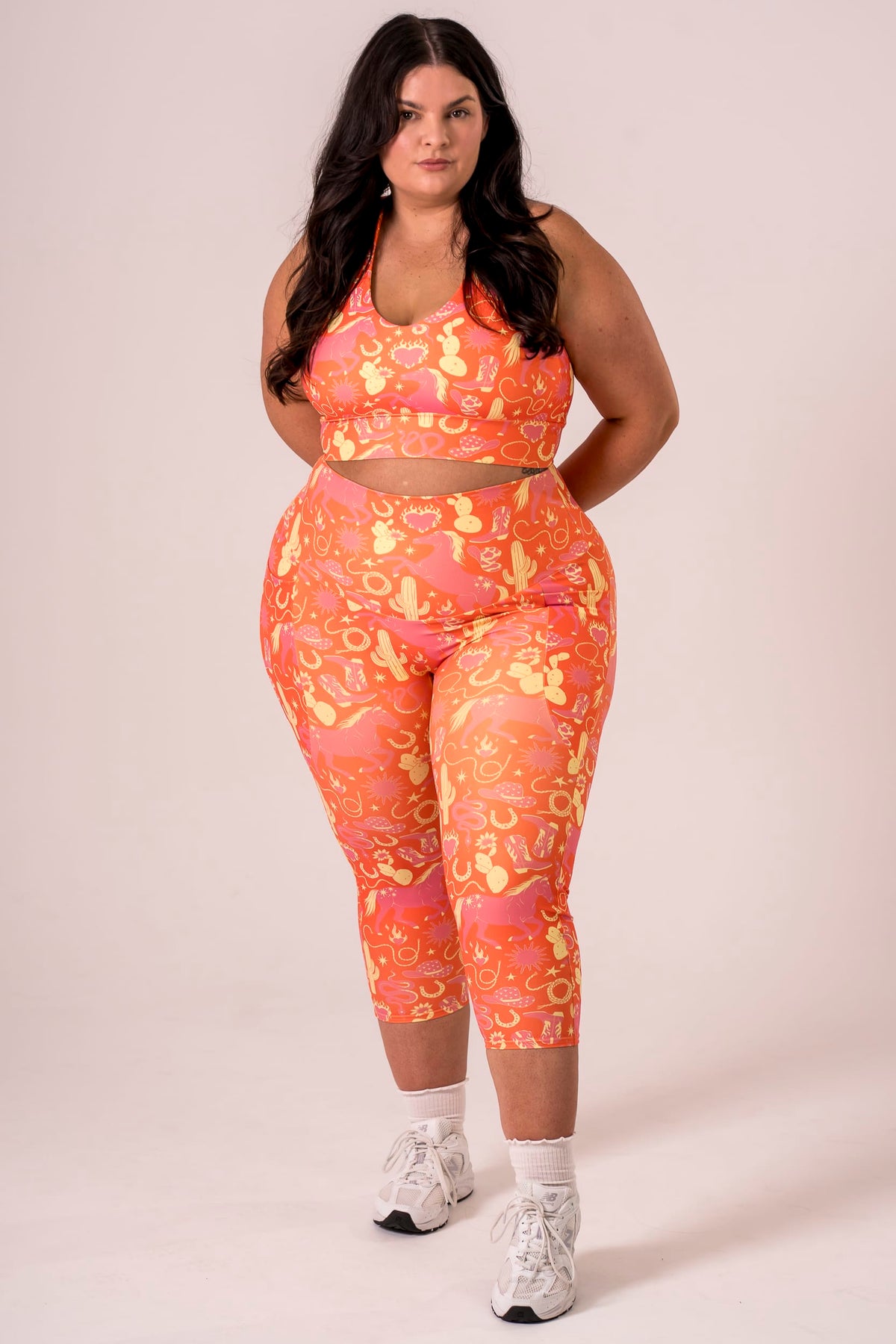 Wild West Dynamic High Waisted Pocket Capri Leggings