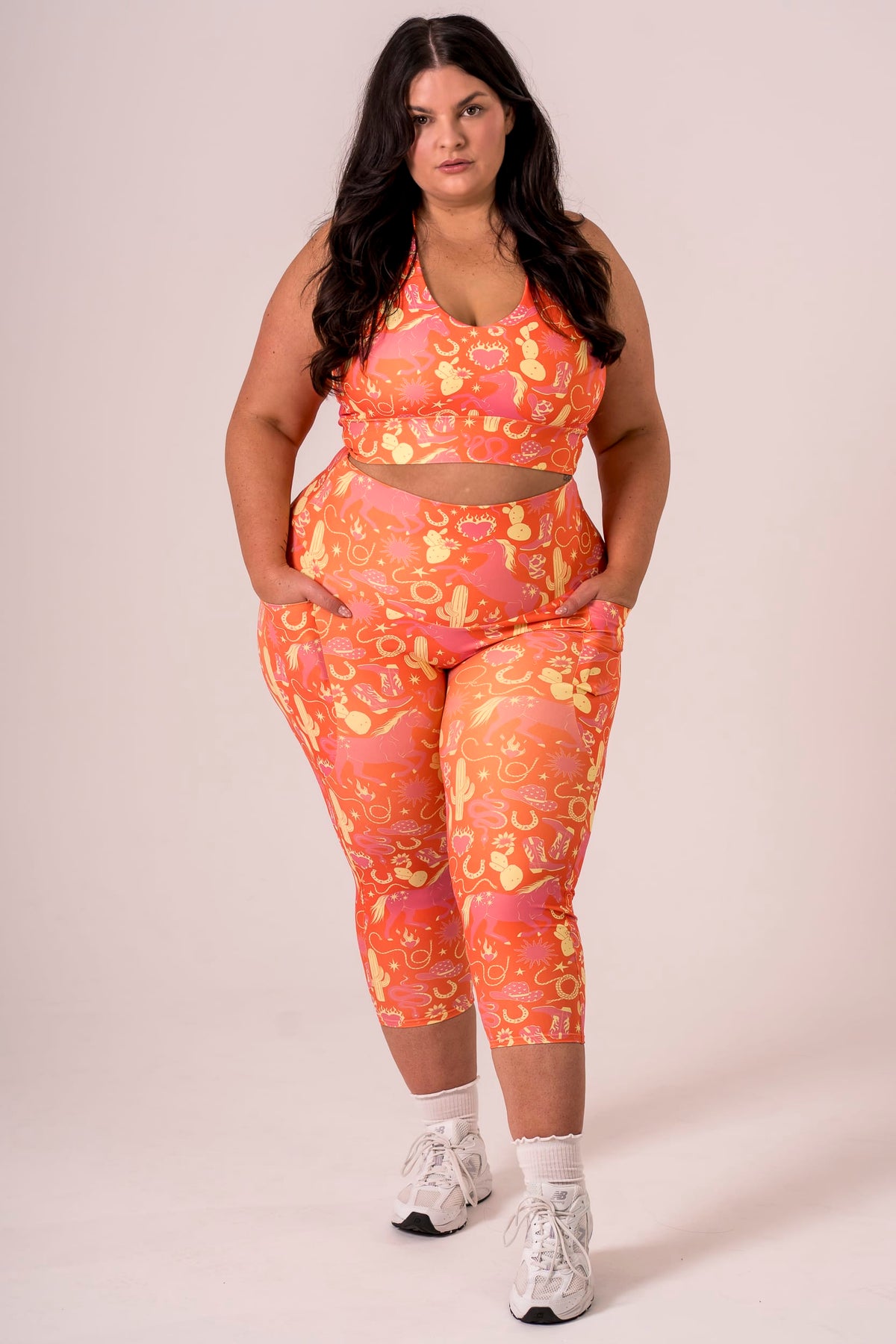 Wild West Dynamic High Waisted Pocket Capri Leggings